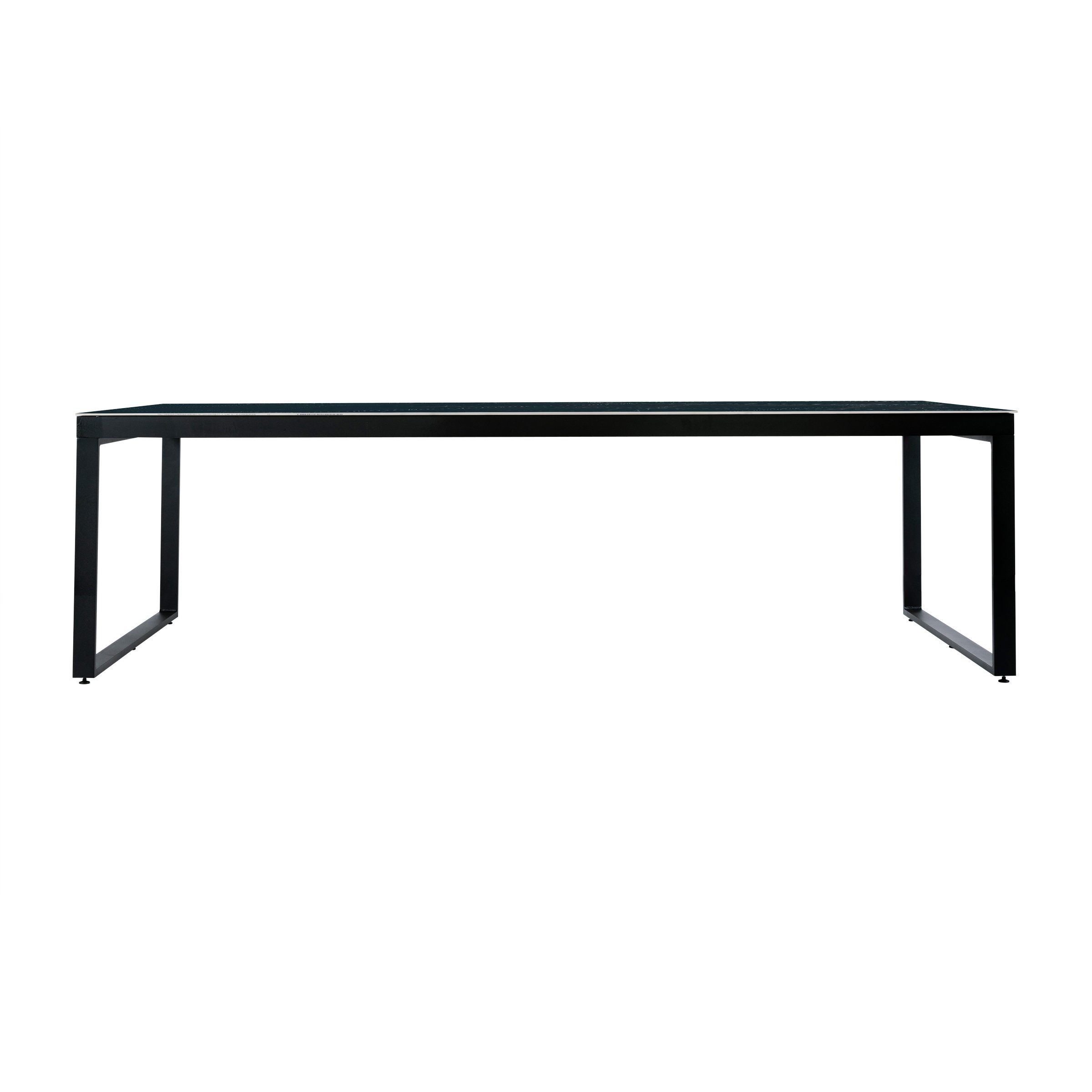 Table de jardin en aluminium et céramique 12 places (260 x 120 cm) Kore Noir marbré