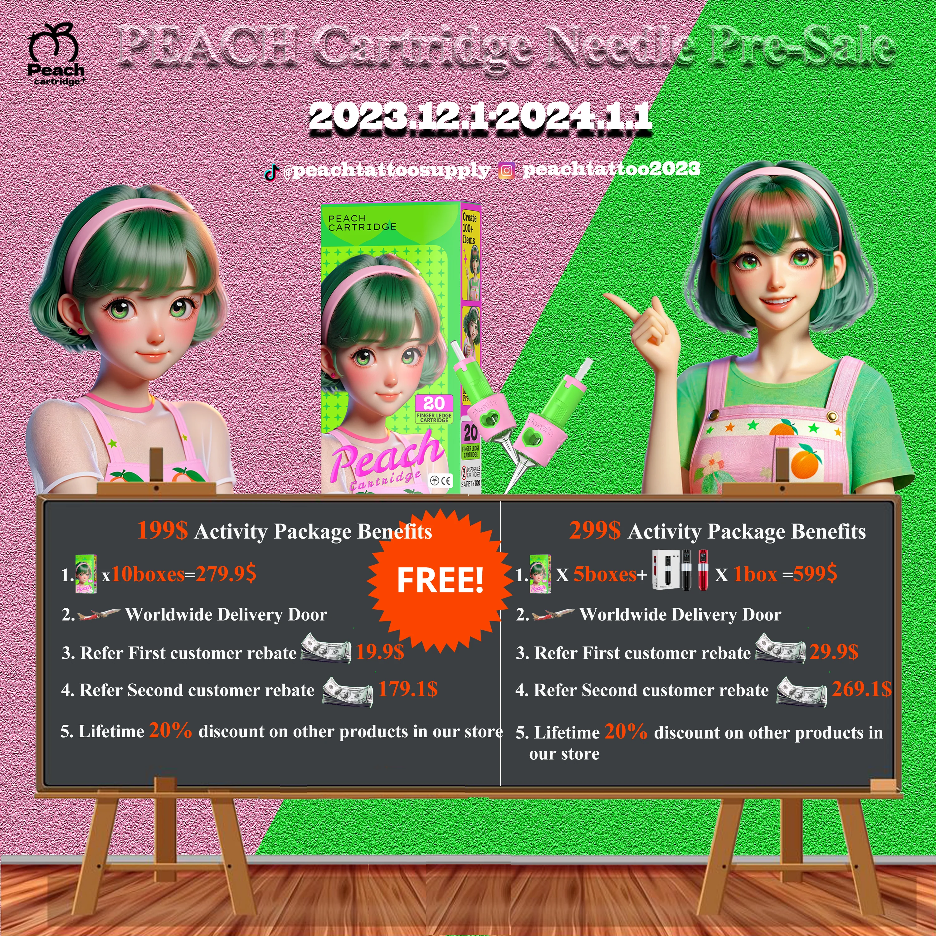 PEACH Verlängerte Spitze 2025 Upgrade Bildumkehrmodell Revolutionäre Tätowiernadeln