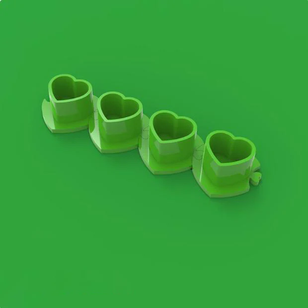 PEACH Umweltfreundliche biologisch abbaubare Love Tattoo Pigmentbecher – Einweg-Silikon-Milchbecher mit Standfuß für Pigmentbecher und Stickgerät