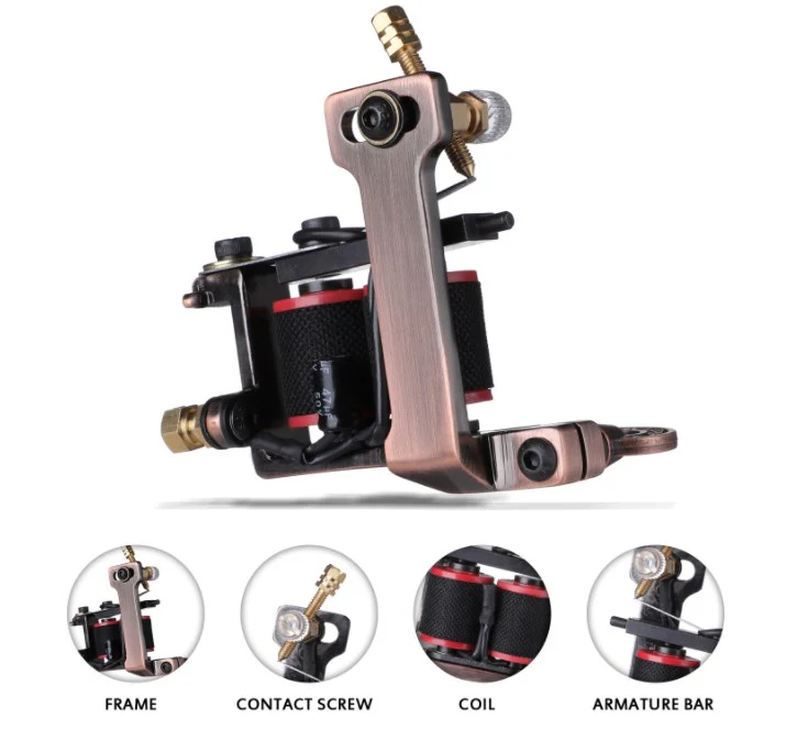 OEM Verfügbar – Kupfer Shader Equipment Coil Maschine Liner Messing Tattoo-Maschine
