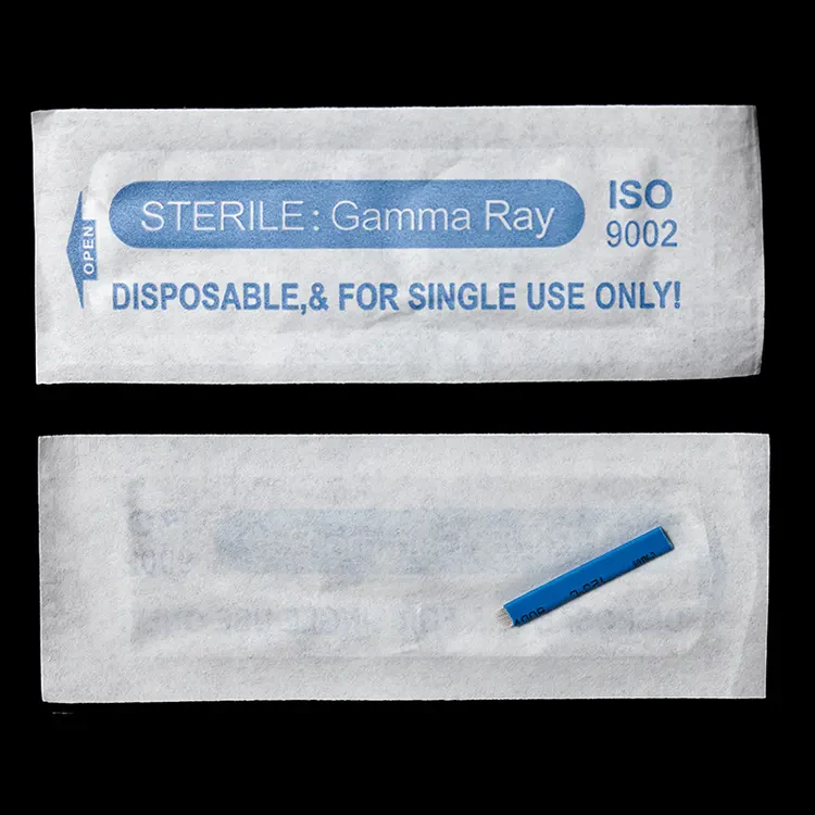 E.O. Gas Sterile Augenbrauen-Microblading-Nadel mit 12 Pins – Hochwertige Nano-Microblading-Nadeln