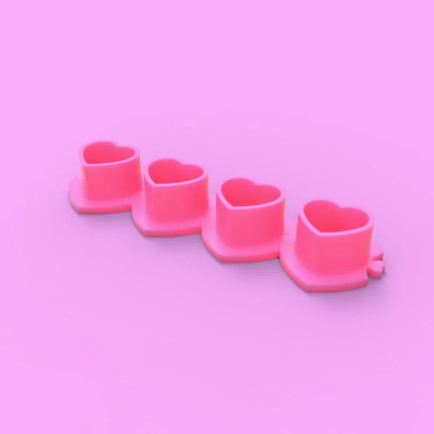 PEACH Umweltfreundliche biologisch abbaubare Love Tattoo Pigmentbecher – Einweg-Silikon-Milchbecher mit Standfuß für Pigmentbecher und Stickgerät