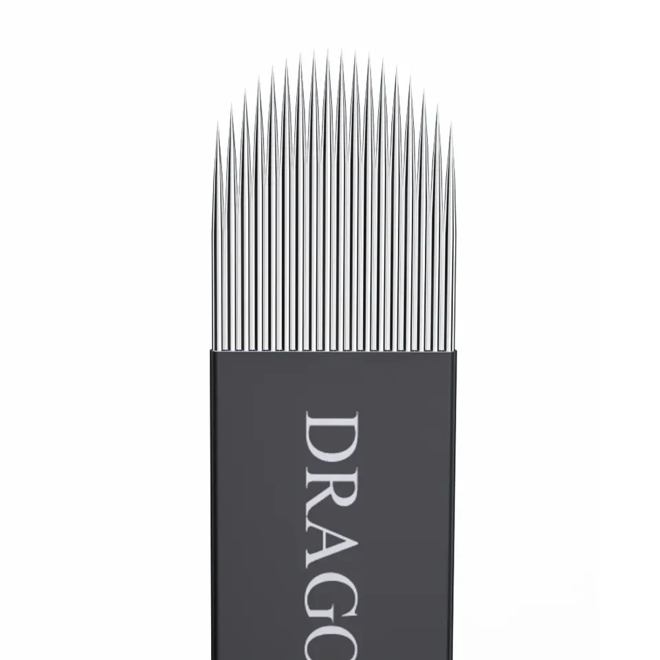 18U 0,15 mm Micro Permanent Make-up Augenbrauen-Tattoo-Klinge – Microblading-Nadeln für 3D-Sticktechnik mit manuellem Tattoo-Stift