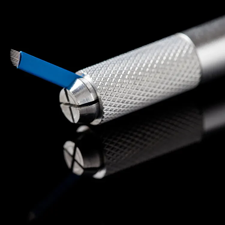 E.O. Gas Sterile Augenbrauen-Microblading-Nadel mit 12 Pins – Hochwertige Nano-Microblading-Nadeln