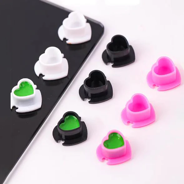 PEACH Umweltfreundliche biologisch abbaubare Love Tattoo Pigmentbecher – Einweg-Silikon-Milchbecher mit Standfuß für Pigmentbecher und Stickgerät