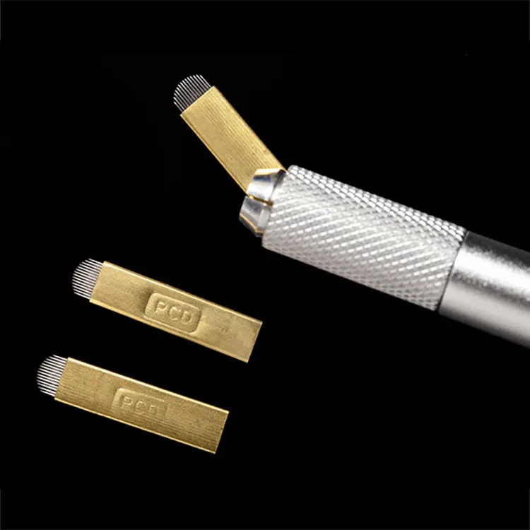 Hochwertige PCD-Hard-Nadel – Microblading-Sticknadel für das Üben von Augenbrauen, Eyeliner und Lippen Permanent Make-up