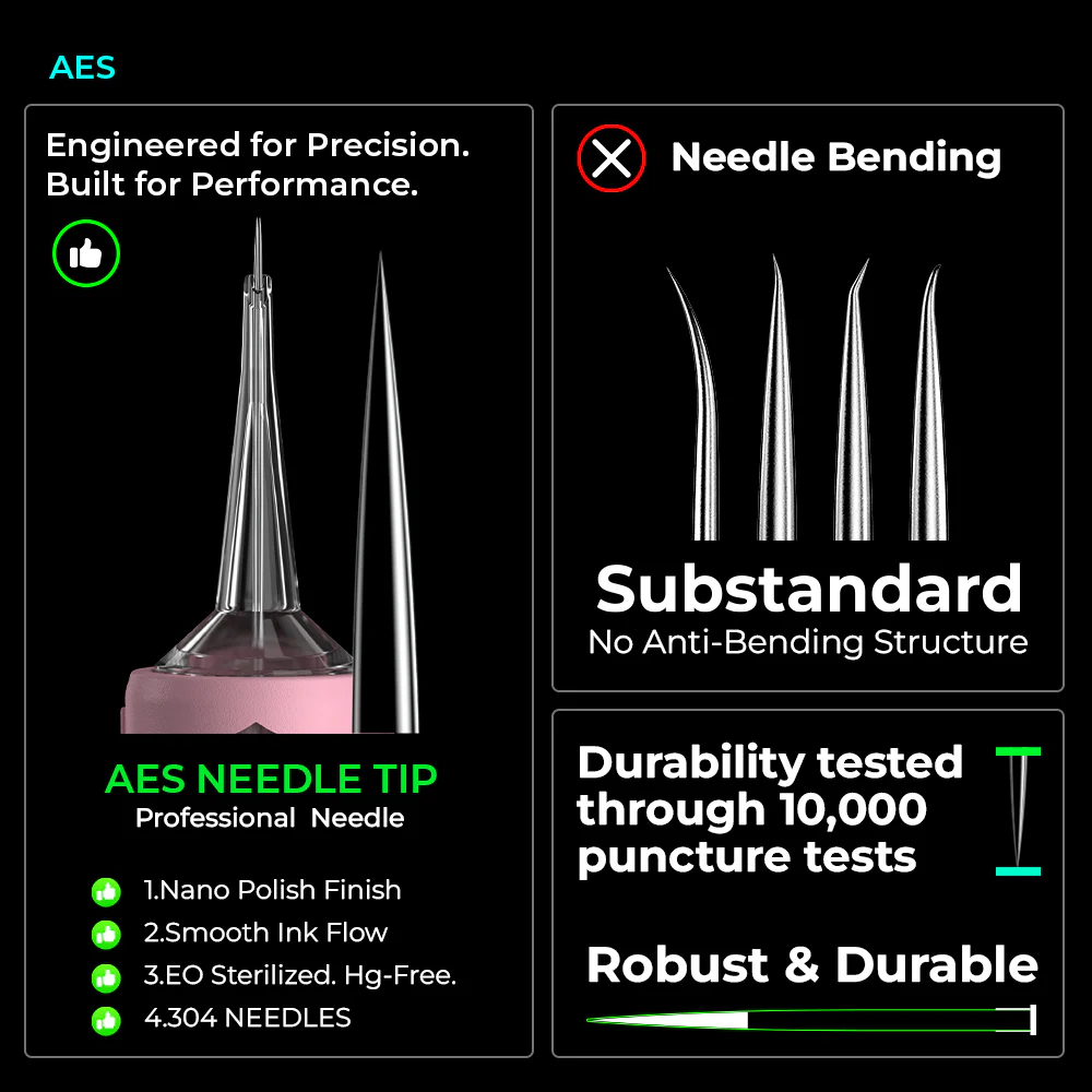 PEACH-AES PMU Tattoo Nadel｜Hochpräzise Permanent Make-up Kartusche