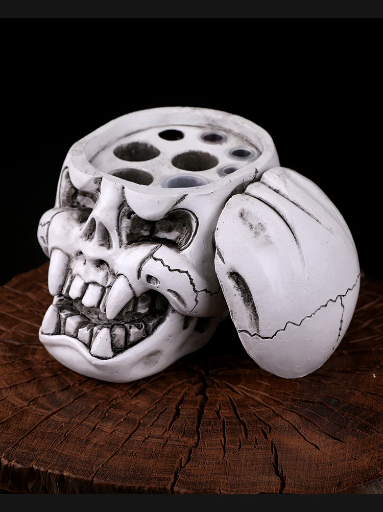 PEACH Tattoo-Ausrüstung – Farbhalter für Tattoomaschinen in Totenkopf-Design | Display-Ständer | Hilfszubehör für den internationalen Großhandel