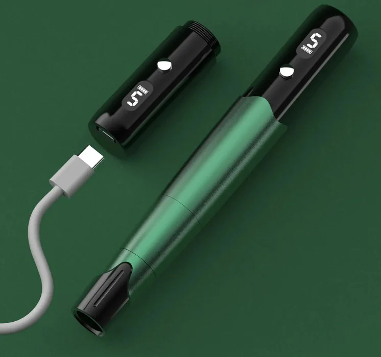 Charme Princesse Kabelloser Permanent Makeup Pen mit 2 Griffen und Hautpflege-Management – Kabellose Permanent-Make-up-Maschine