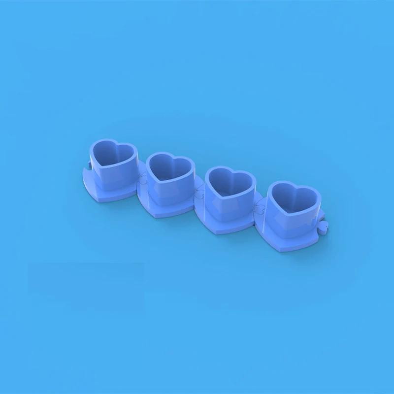 PEACH Umweltfreundliche biologisch abbaubare Love Tattoo Pigmentbecher – Einweg-Silikon-Milchbecher mit Standfuß für Pigmentbecher und Stickgerät