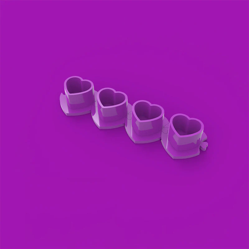 PEACH Umweltfreundliche biologisch abbaubare Love Tattoo Pigmentbecher – Einweg-Silikon-Milchbecher mit Standfuß für Pigmentbecher und Stickgerät