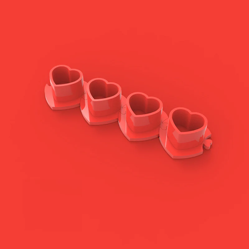 PEACH Umweltfreundliche biologisch abbaubare Love Tattoo Pigmentbecher – Einweg-Silikon-Milchbecher mit Standfuß für Pigmentbecher und Stickgerät