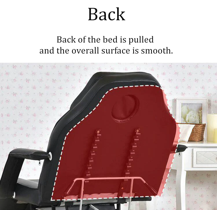 PEACH Schwarzer/Weißer Tattoo-Stuhl – Tattoo-Liege für Künstler – Tattoo-Recliner – Tattoo-Bett – Tattoo-Ausrüstung