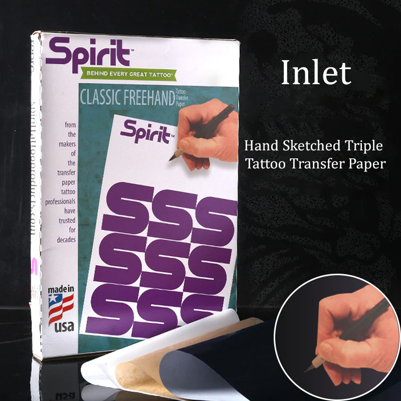 PEACH Importiertes Triple-Hand-Transferpapier – 100 Blatt pro Box | SpiriTi Transferpapier – Neues Tattoo-Transferpapier