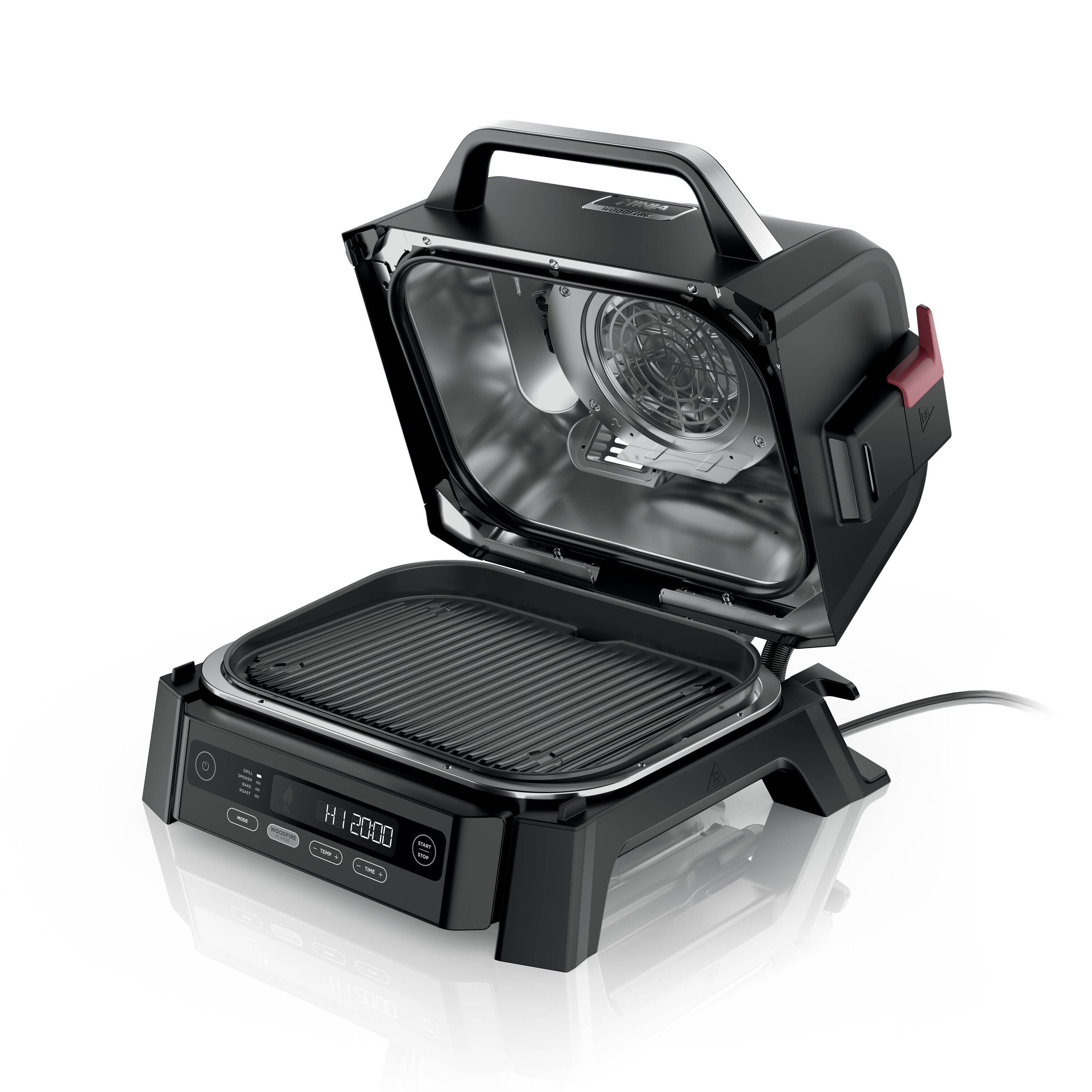 Ninja Woodfire Outdoor 4-in-1 Smoker OG301 1760 -Watt Black Electric Grill