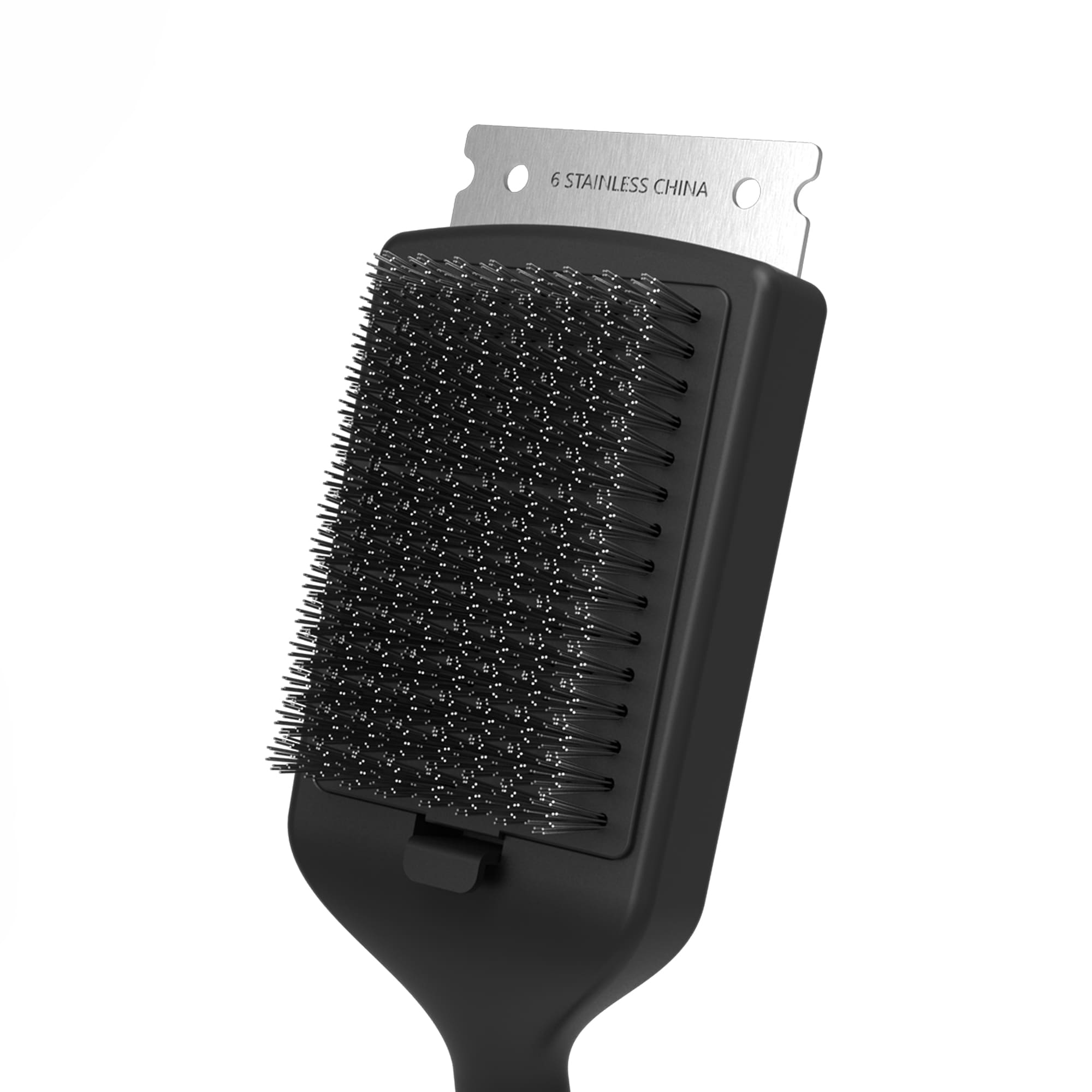 Master Forge Grill brush with 16.5-in Plastic Handle with Scraper Blade