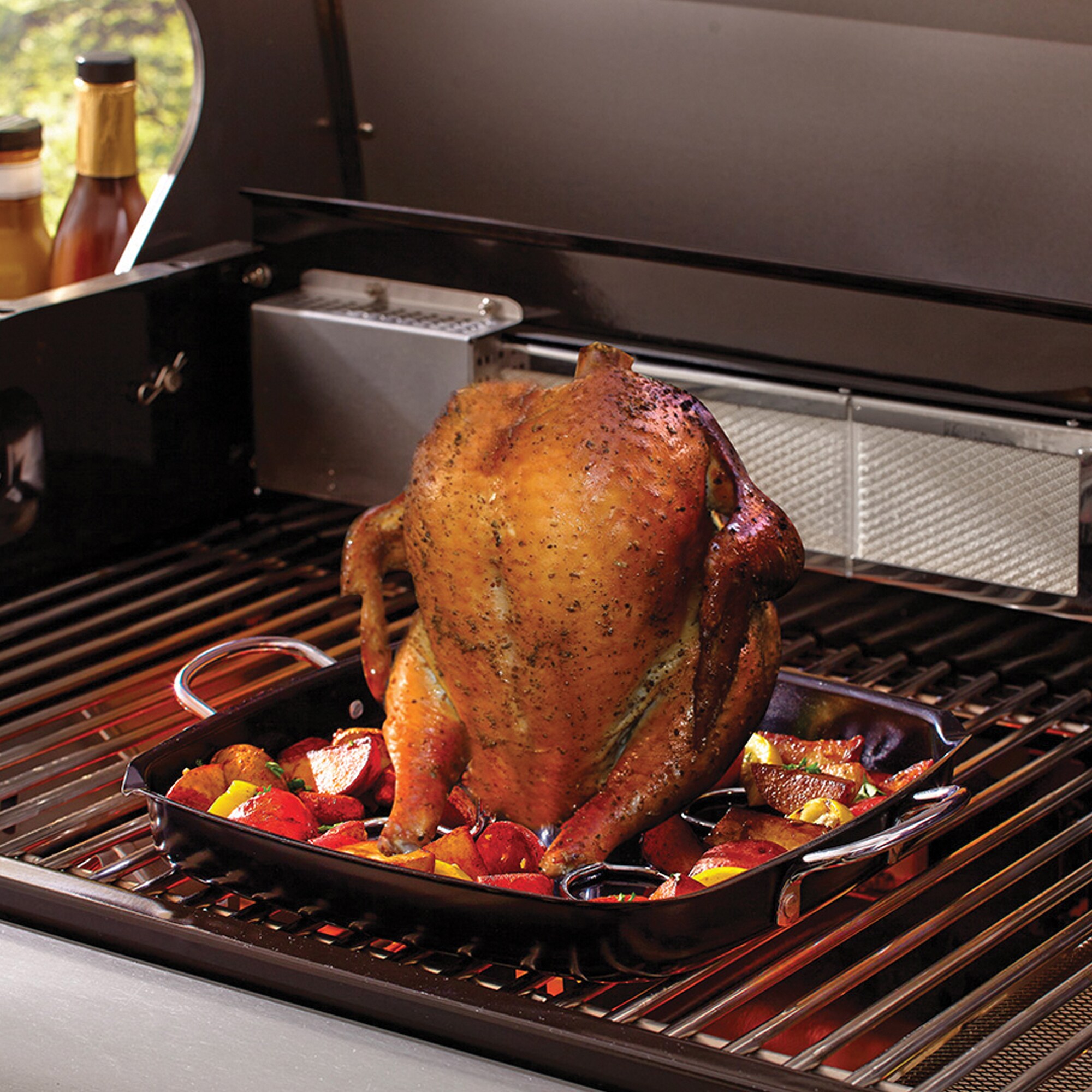 Mr. Bar-B-Q Steel Beer can chicken rack
