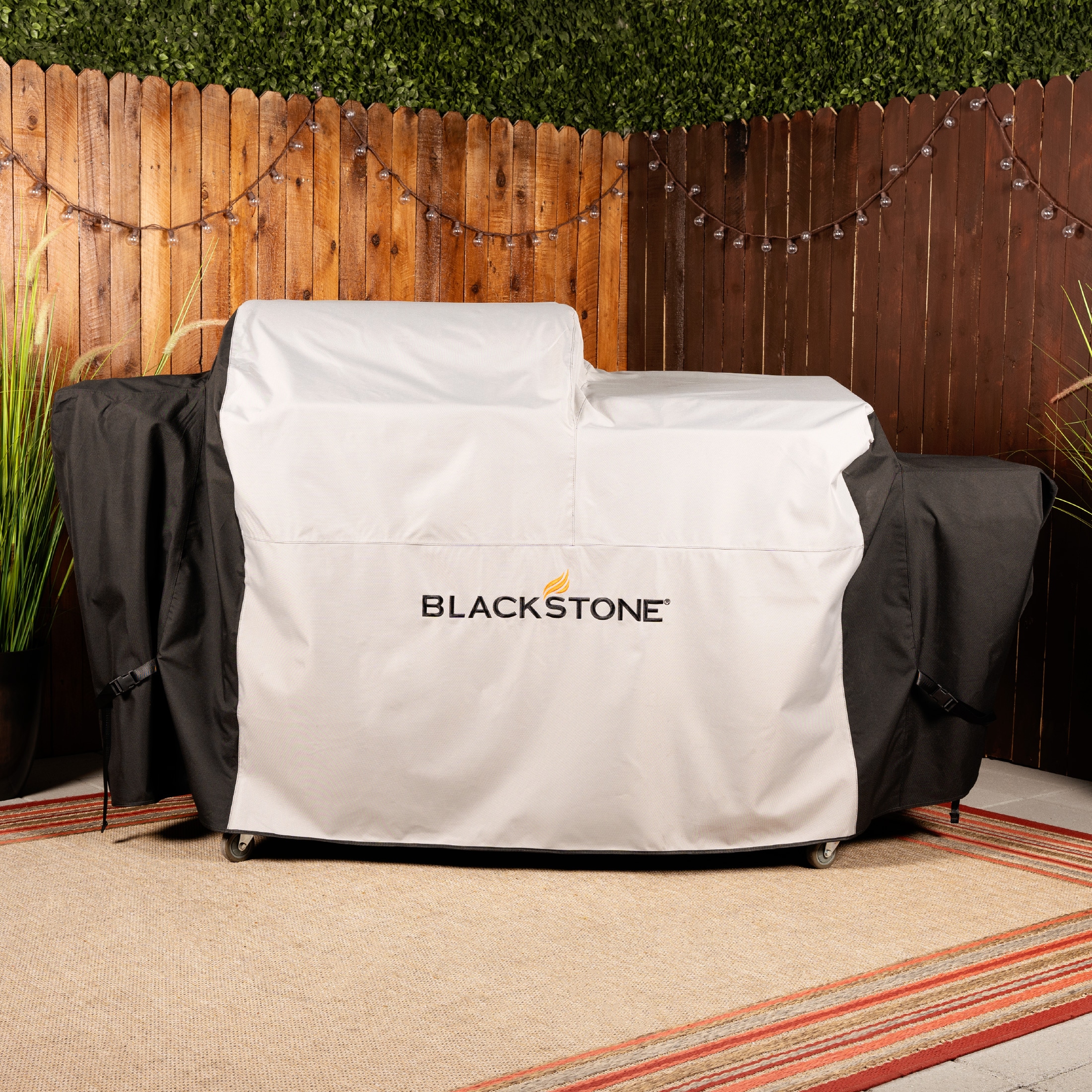 Blackstone Culinary Griddle and Pellet Grill Combo 79.6-in W x 43.1-in H Gray and Black Pellet grill Cover