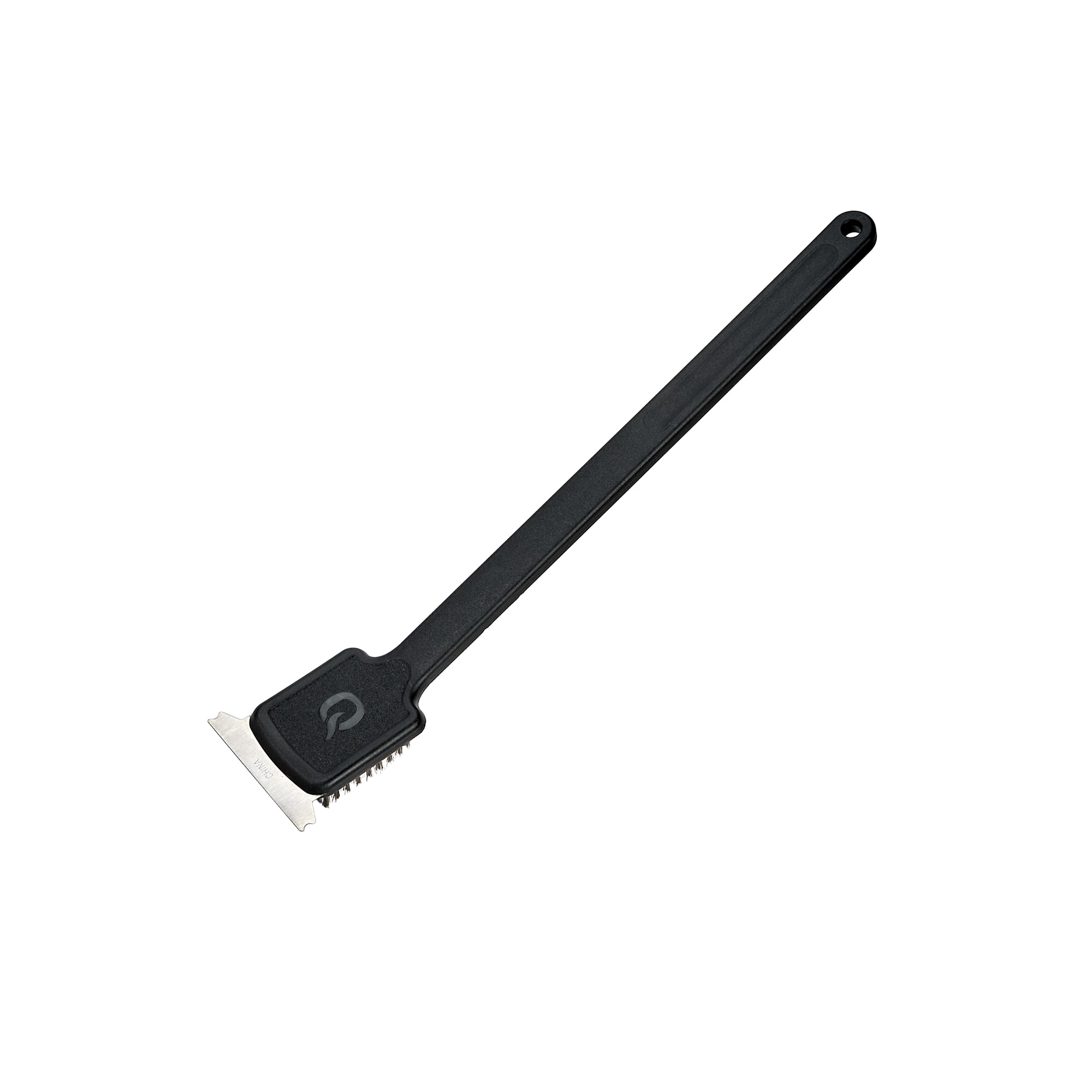 Mr. Bar-B-Q Grill brush with 17.5-in Plastic Handle with Scraper Blade
