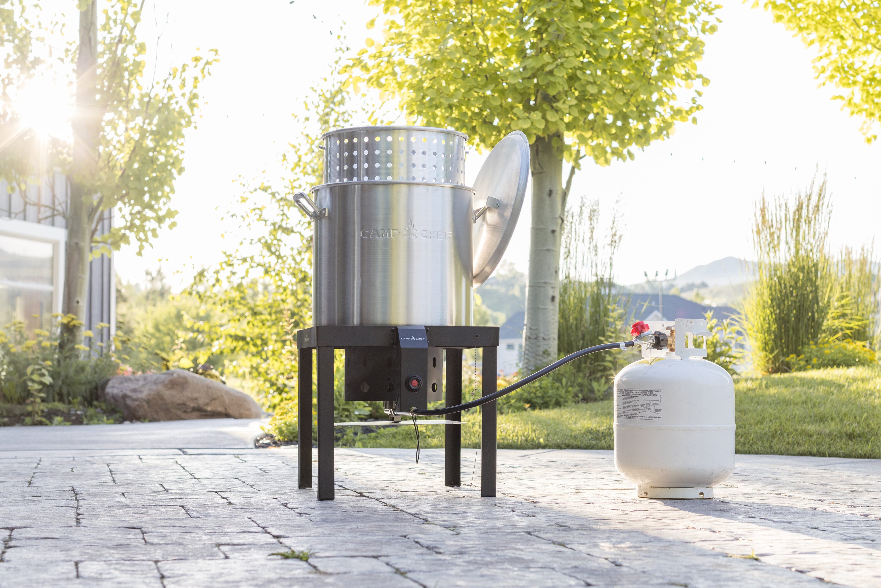 Camp Chef 100-qt Boil Pot with 1 -Burner Propane Electronic Stainless steel Jet cooker