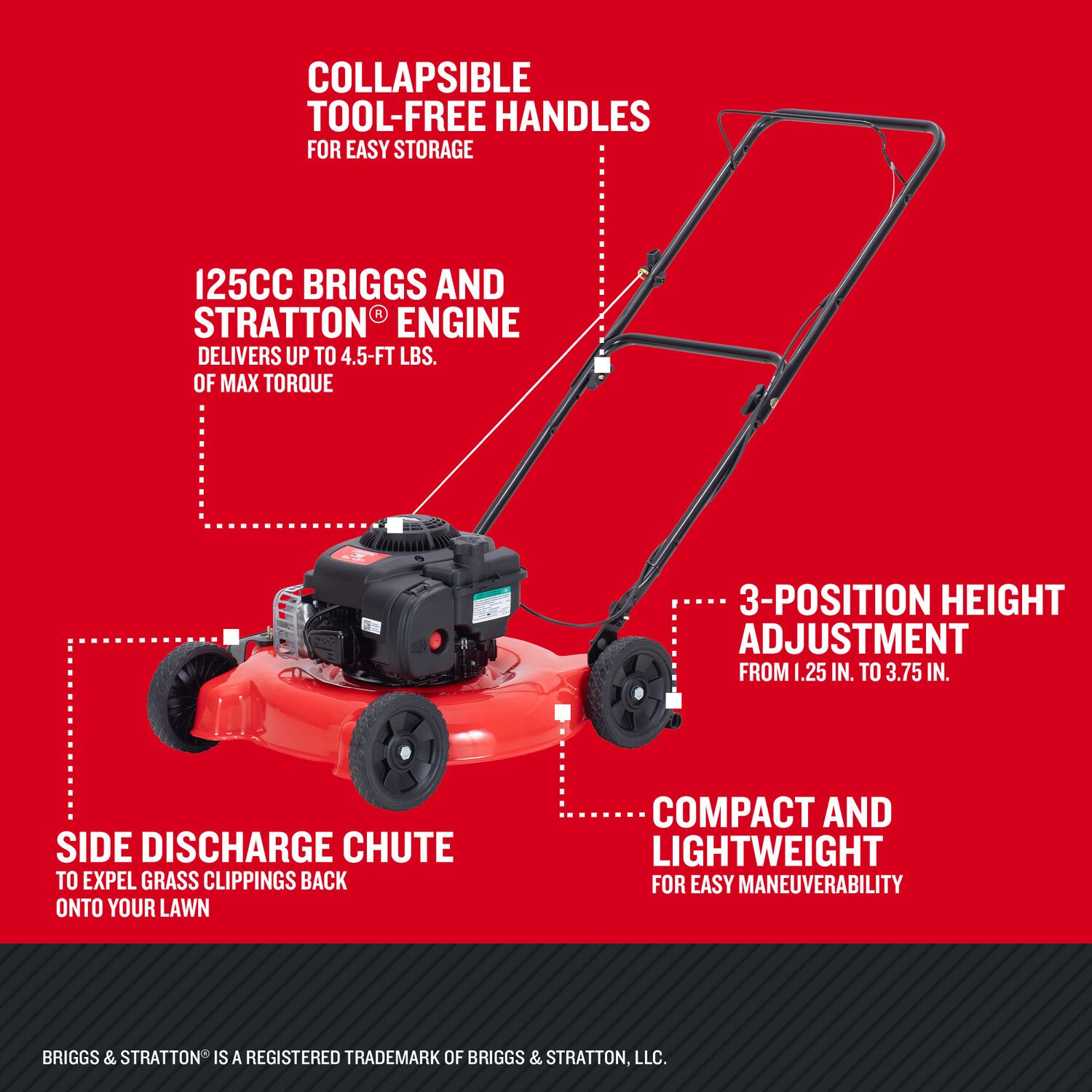 CRAFTSMAN M090 20-in Gas Push lawn mower with 125-cc Briggs and Stratton Engine
