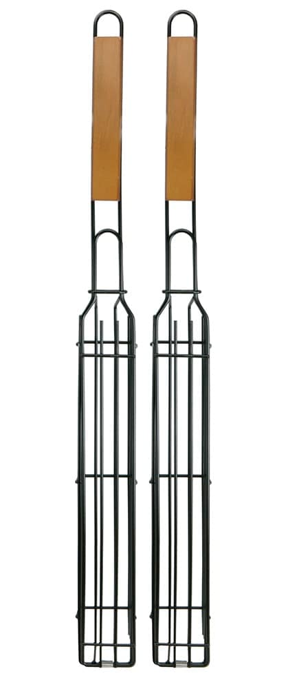 Mr. Bar-B-Q 2 -Pack Steel Non-Stick Kebab holder