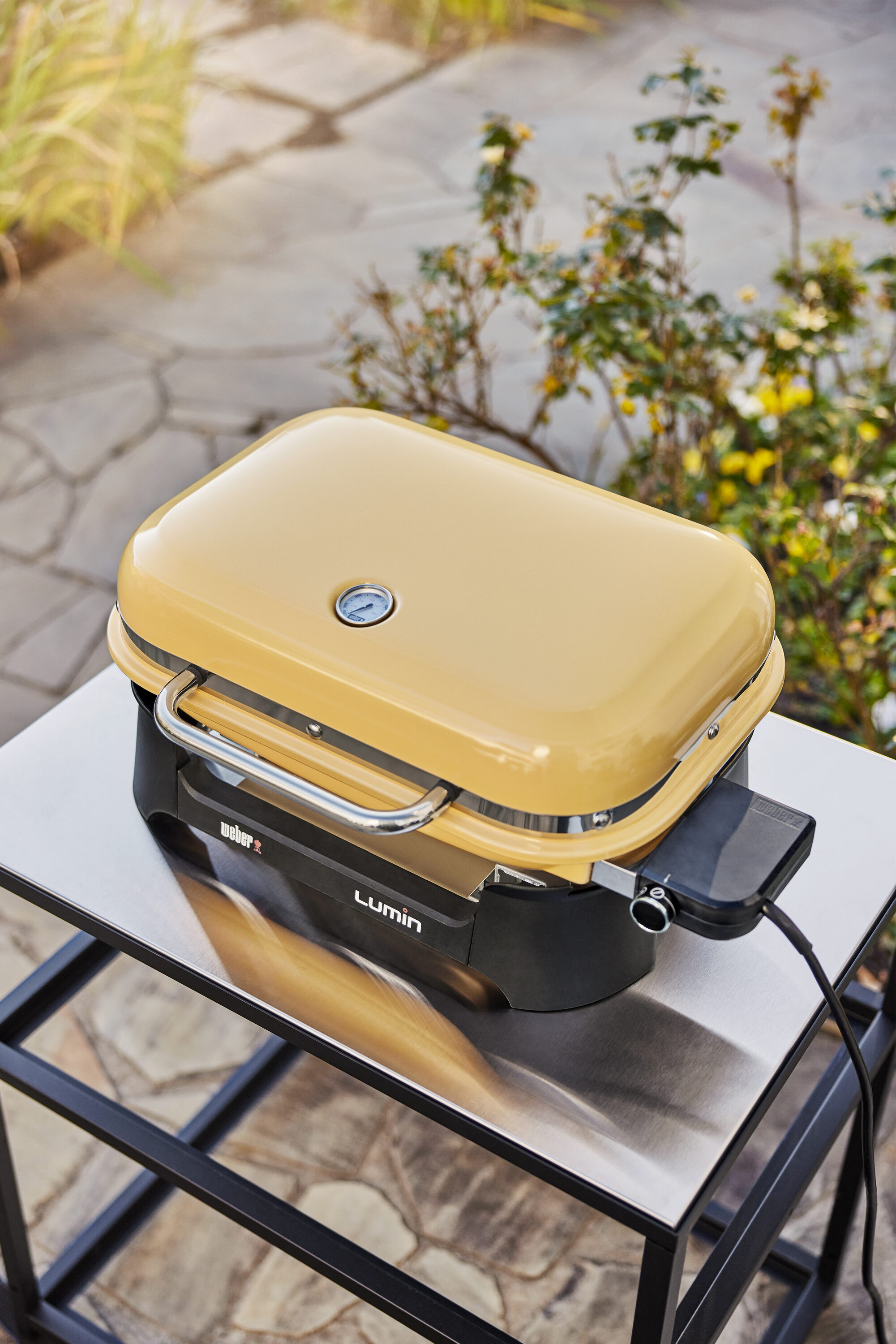 Weber Lumin 1560 -Watt Yellow Electric Grill