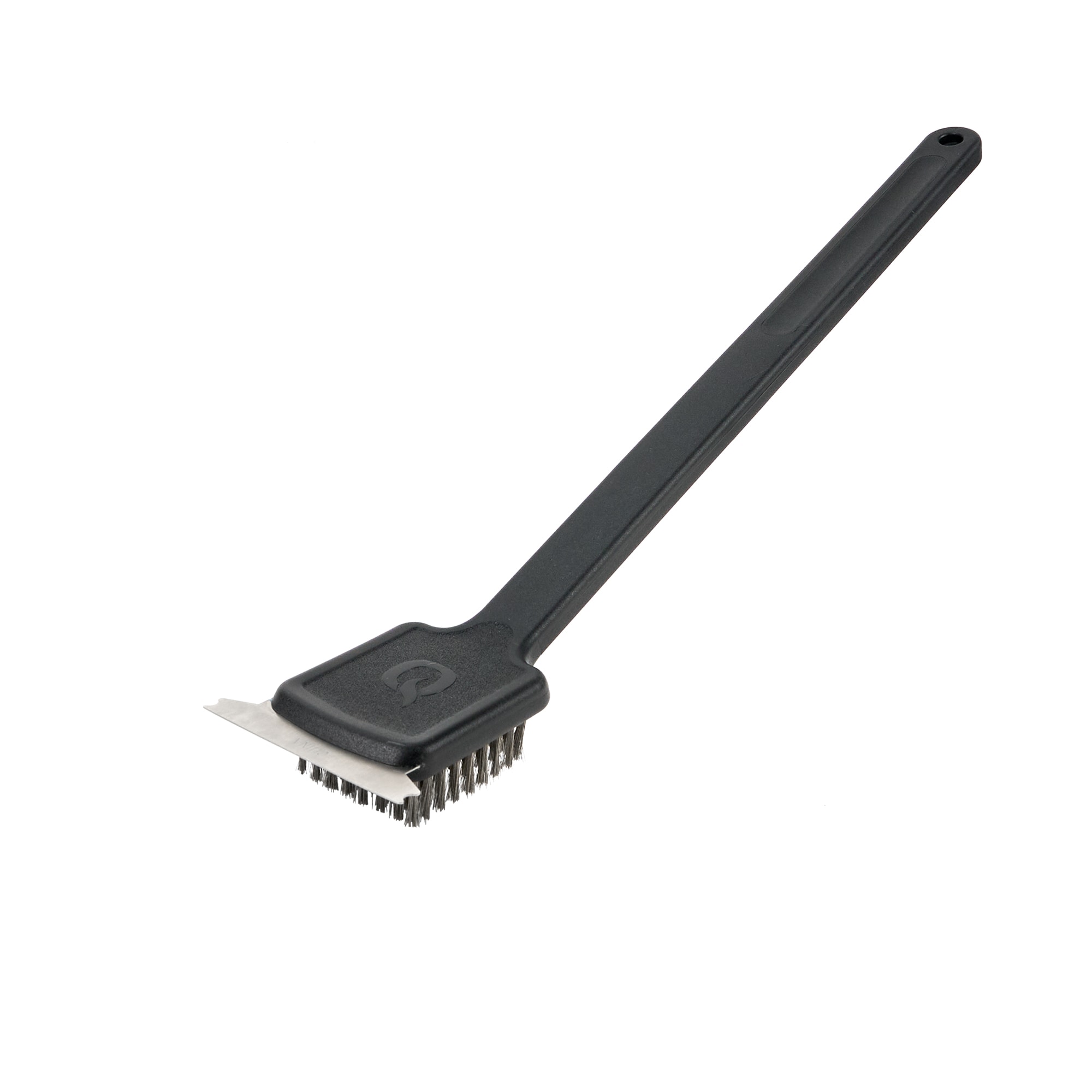 Mr. Bar-B-Q Grill brush with 17.5-in Plastic Handle with Scraper Blade