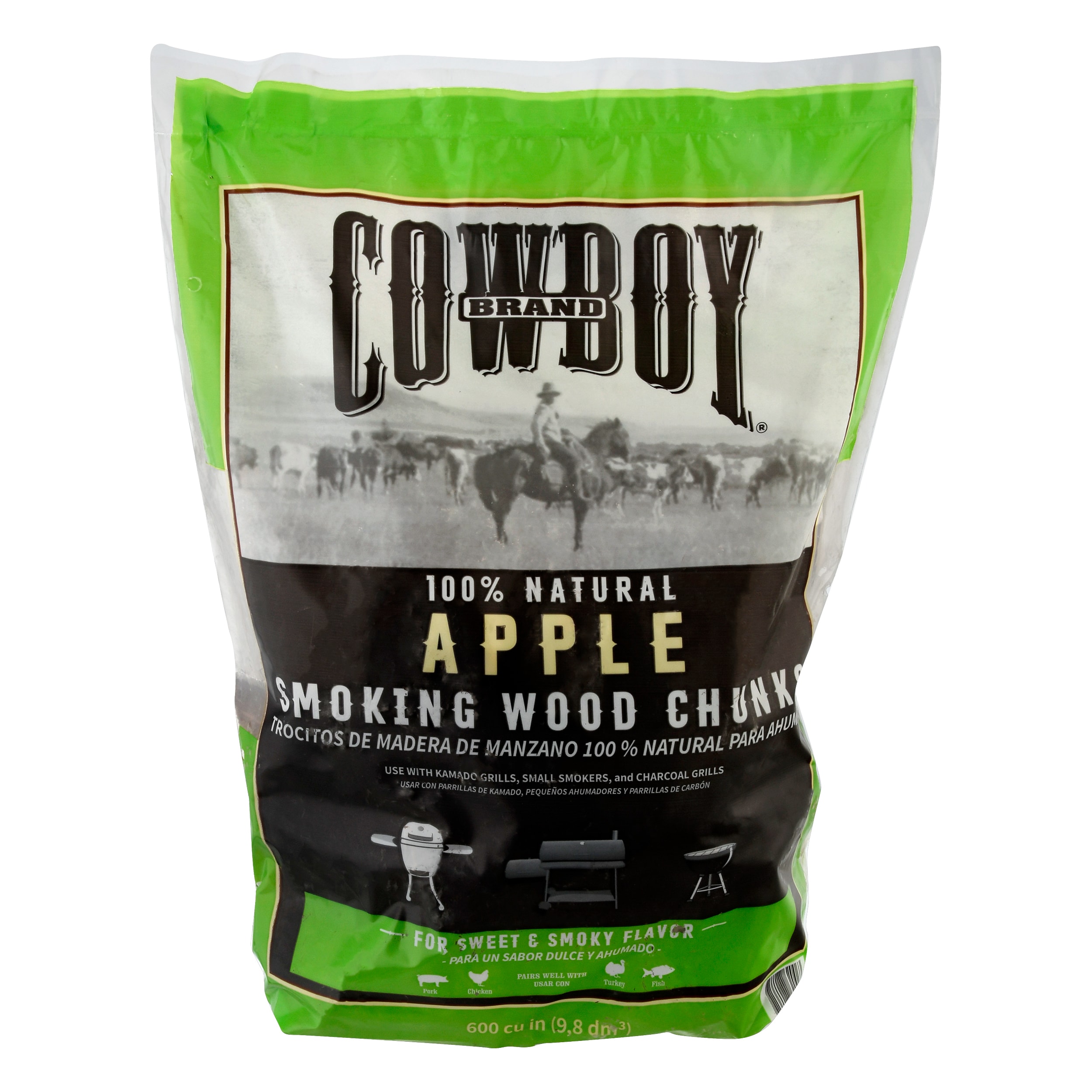Cowboy Charcoal Apple 600 Cubic inch(es) Wood chunks