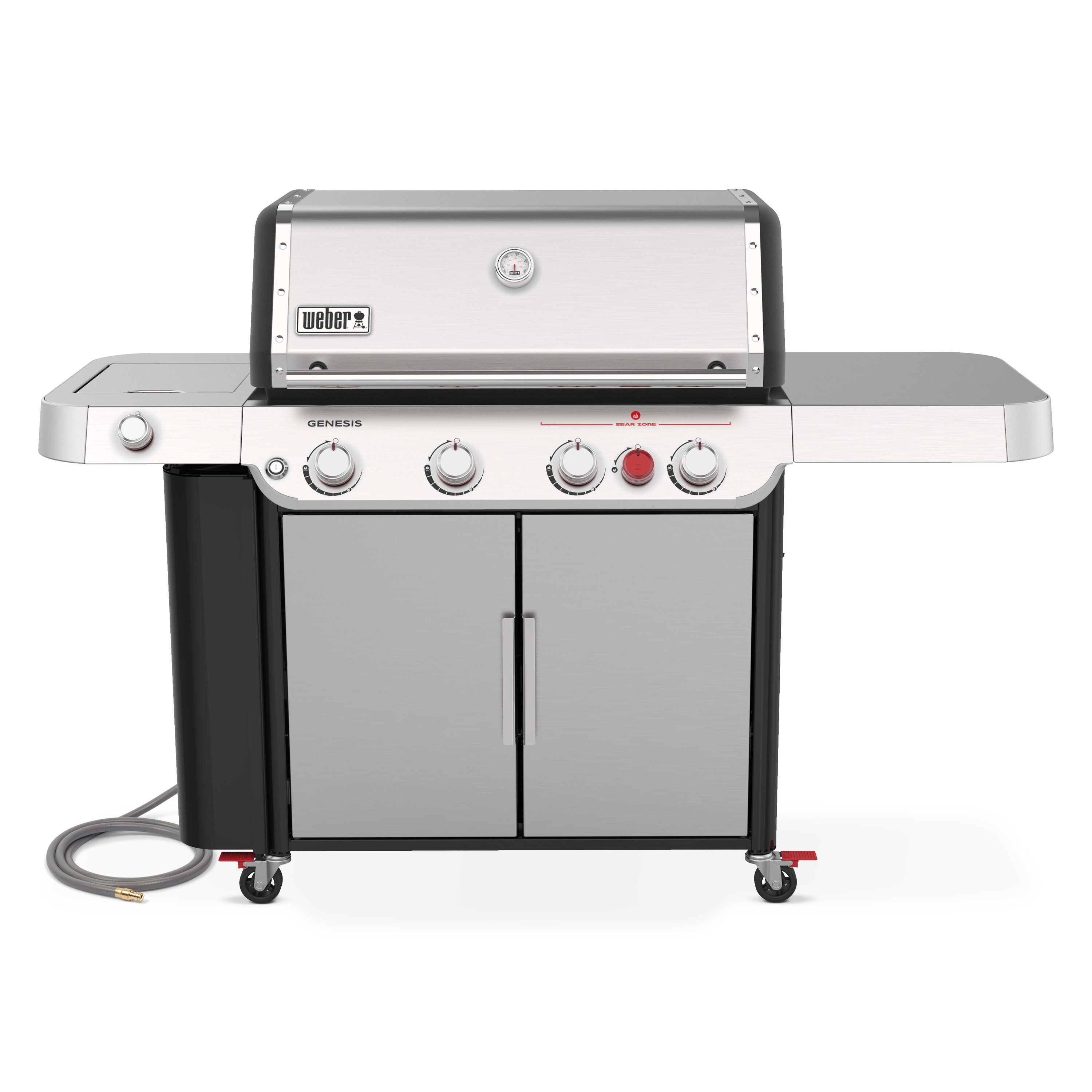 Weber Genesis S-435 Stainless Steel 4 -Burner Natural Gas Grill 1 -Side Burner