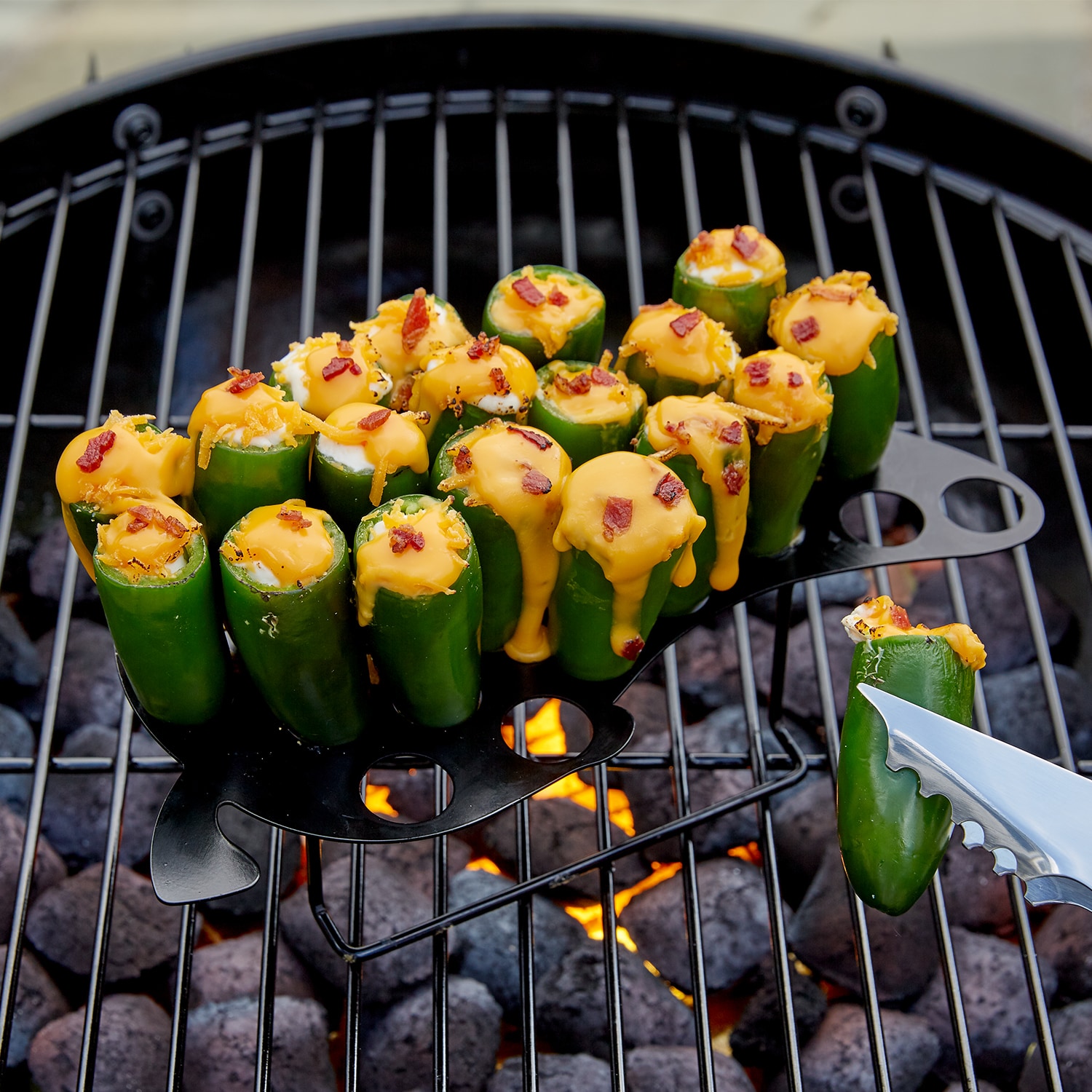 Mr. Bar-B-Q Steel Non-Stick Jalapeno popper rack