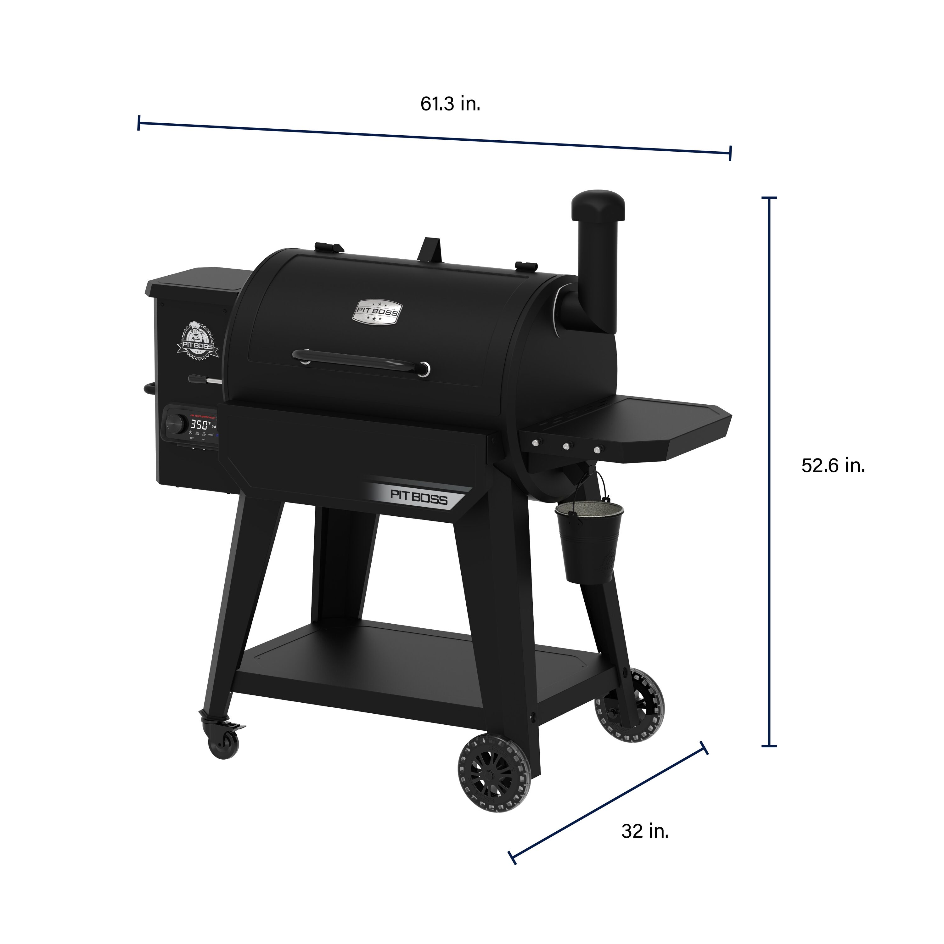 Pit Boss 1150 DX Series 1130-Sq. in Black Pellet Grill with Smart Compatibility