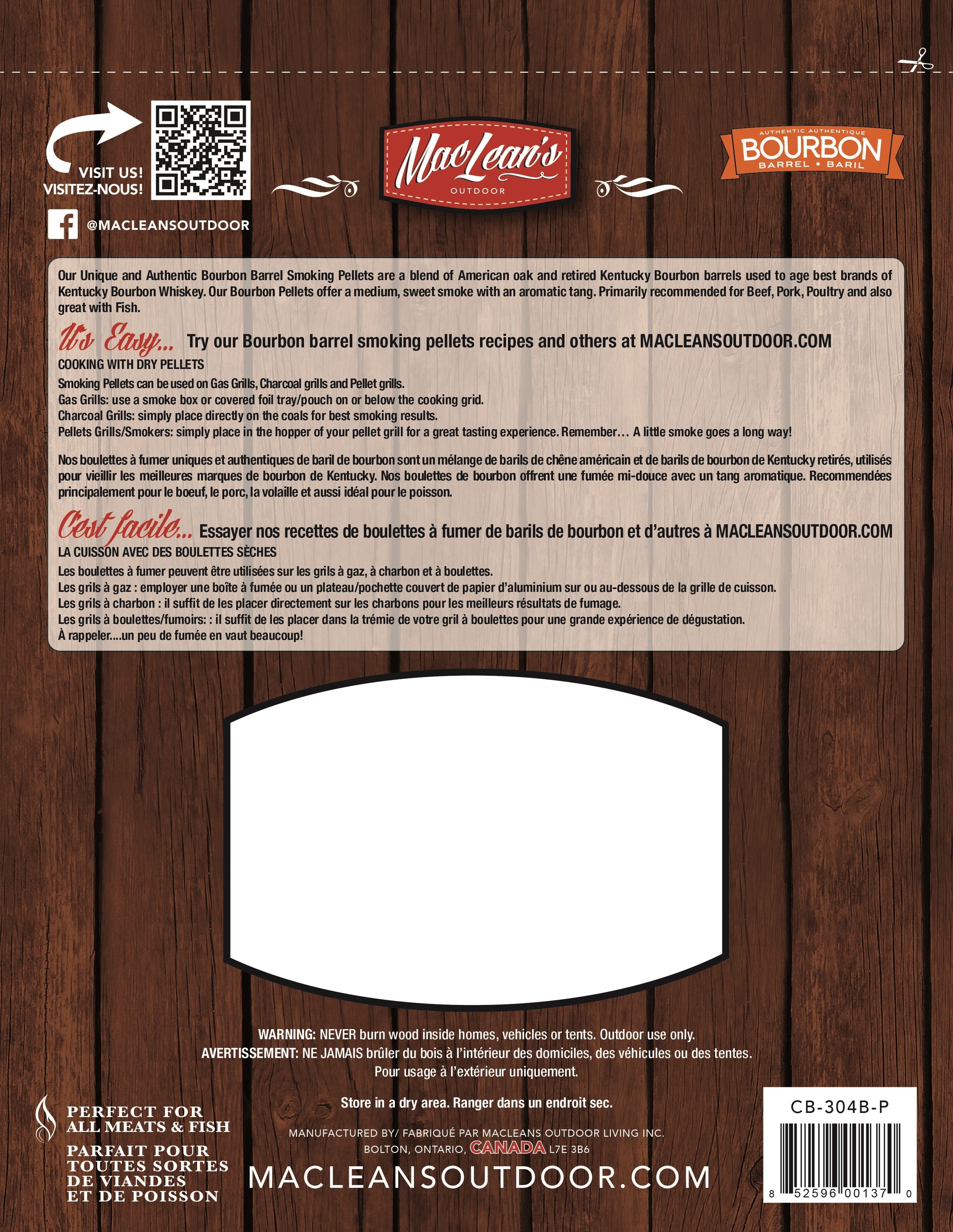 MacLean's Bourbon 5-lbs. Wood Pellets