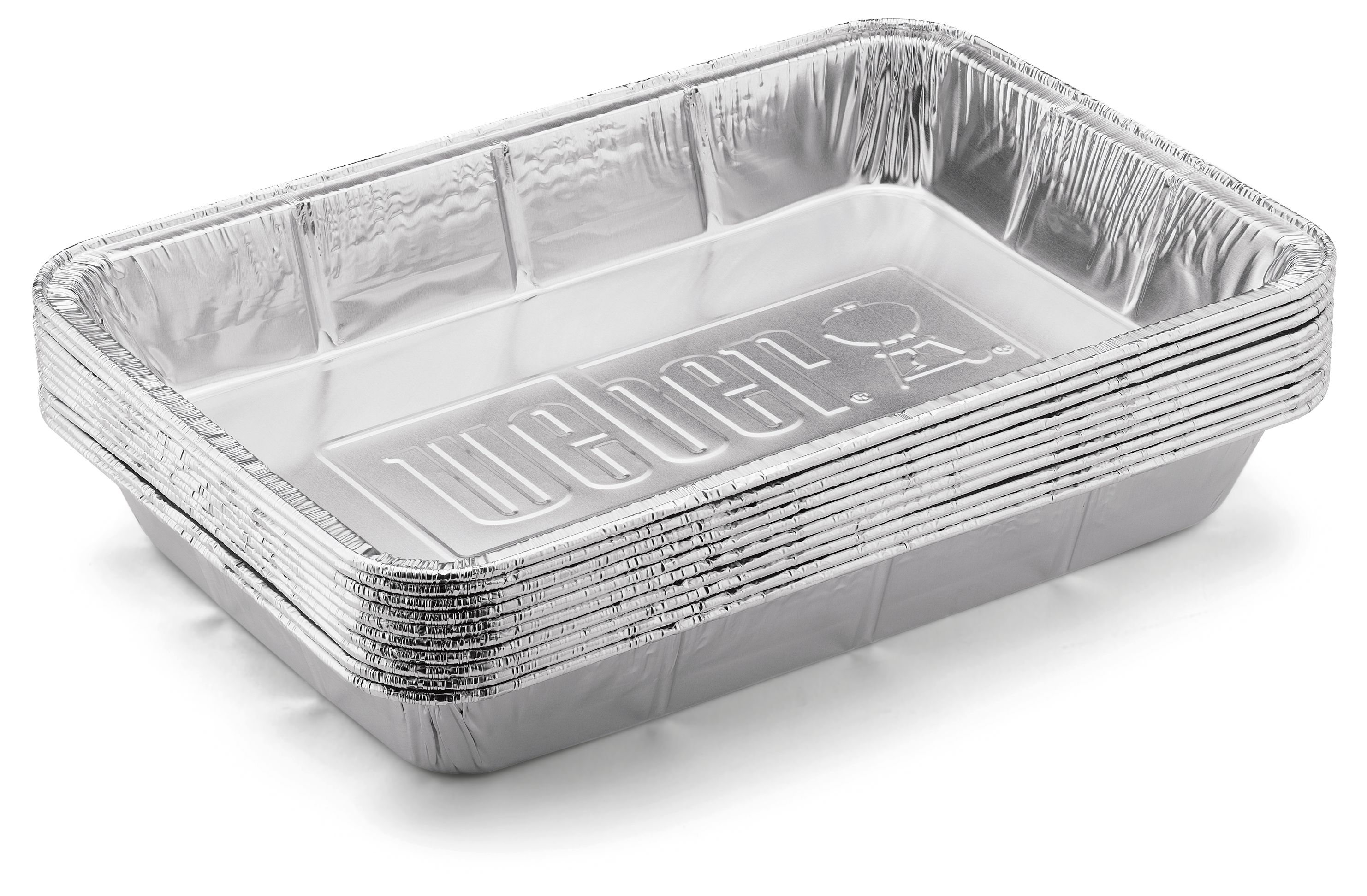 Weber 10 -Pack 13.125-in x 9.125-in W Disposable Aluminum foil Grill Drip pan