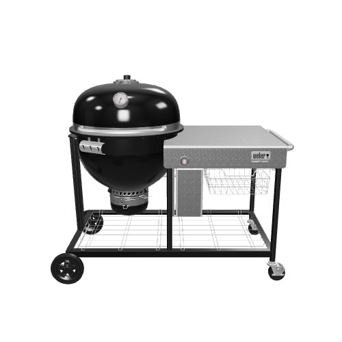 Weber Kamado S6 24-in W Black Kettle Charcoal Grill
