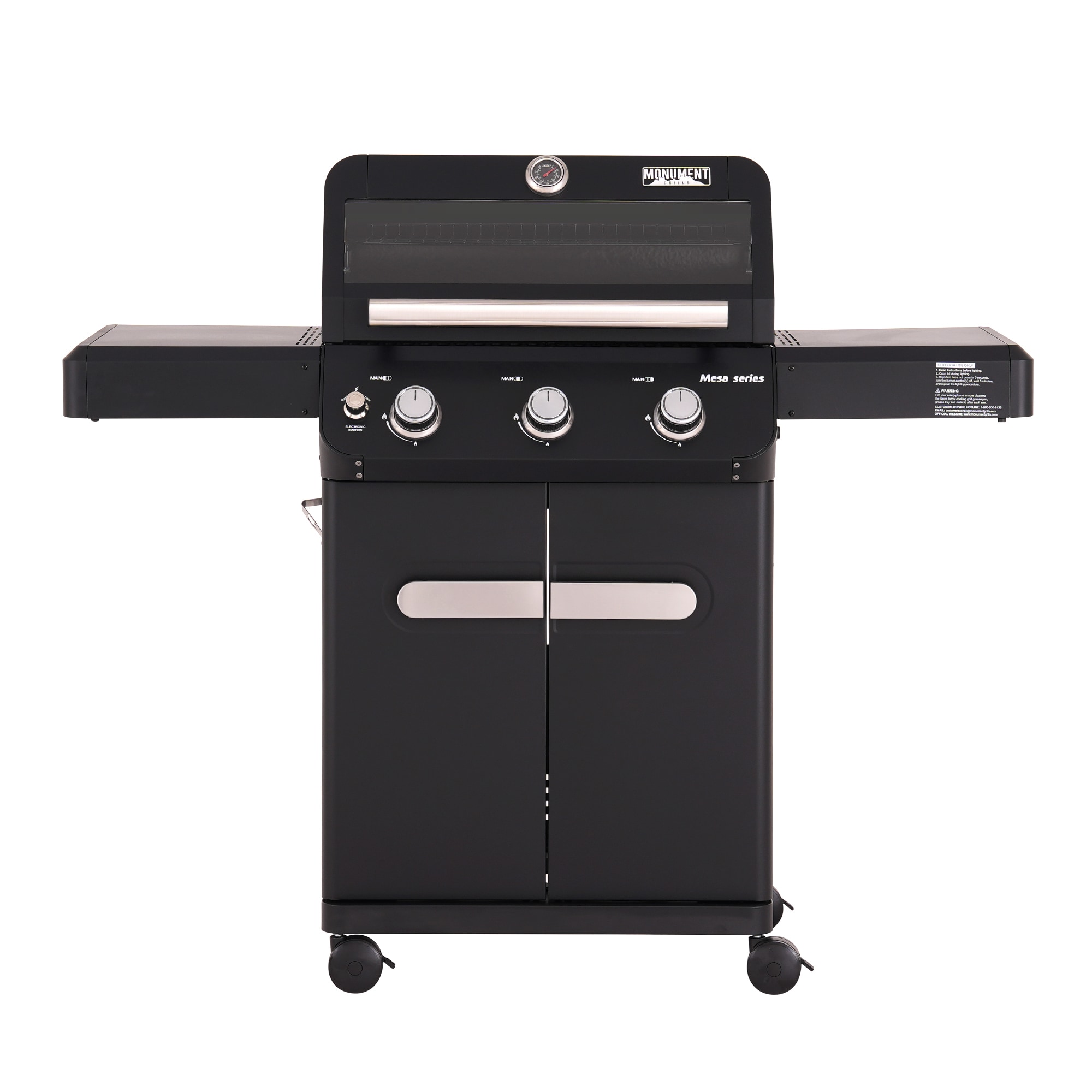 Monument Mesa 320 Black 3 -Burner Liquid Propane Gas Grill