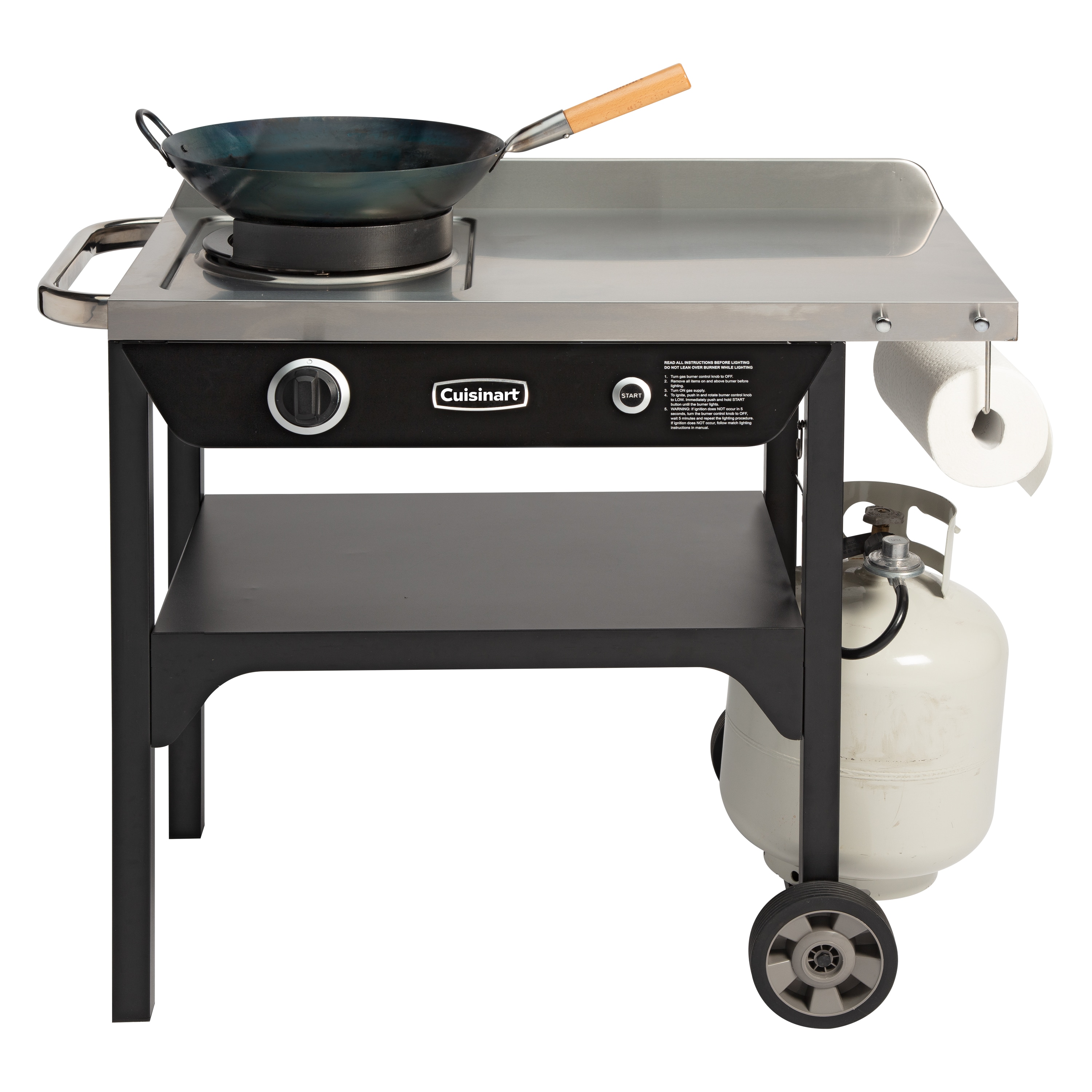 Cuisinart Outdoor Wok Station Stainless Steel / Black Liquid Propane Gas Grill