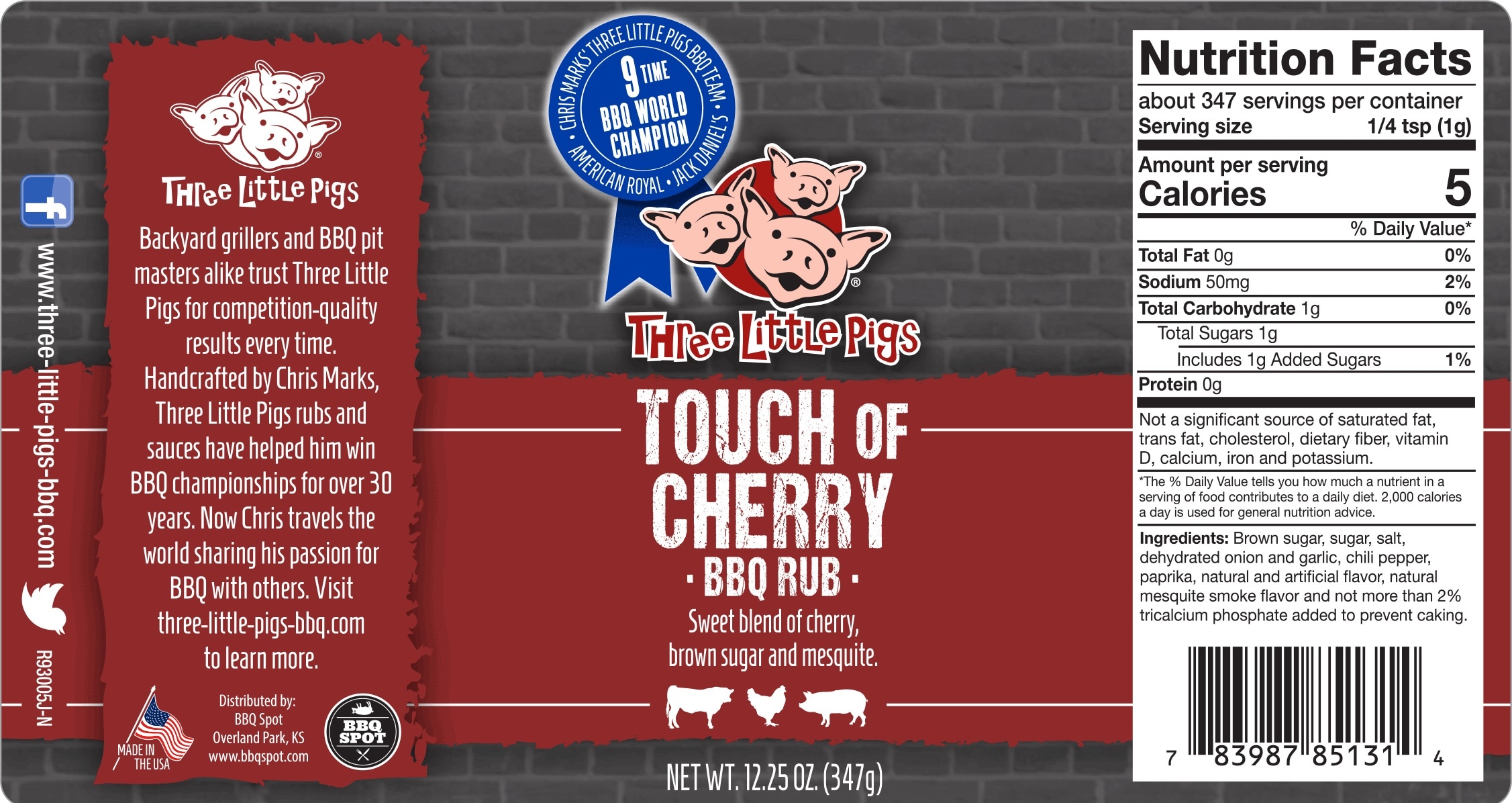 Three Little Pigs 12.25-oz Cherry Seasoning blend