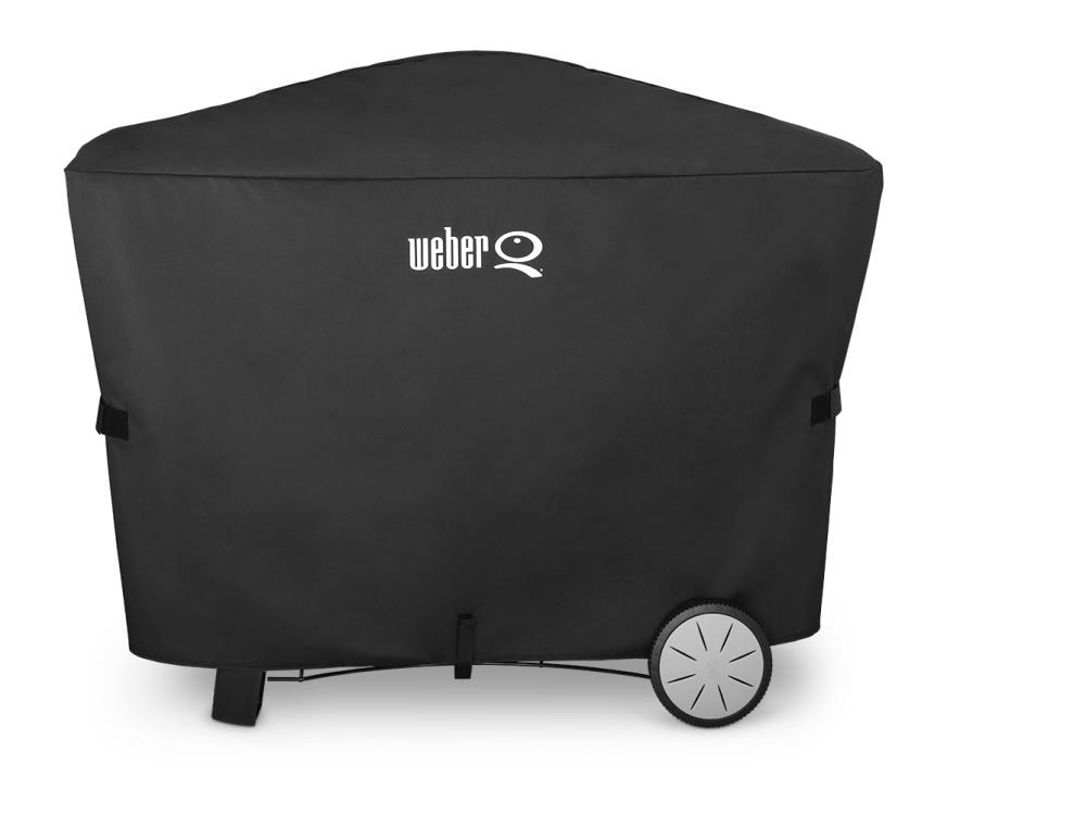 Weber Q 2000 and 3000 with Stand 22-in W x 56.6-in H Black Gas grill Cover