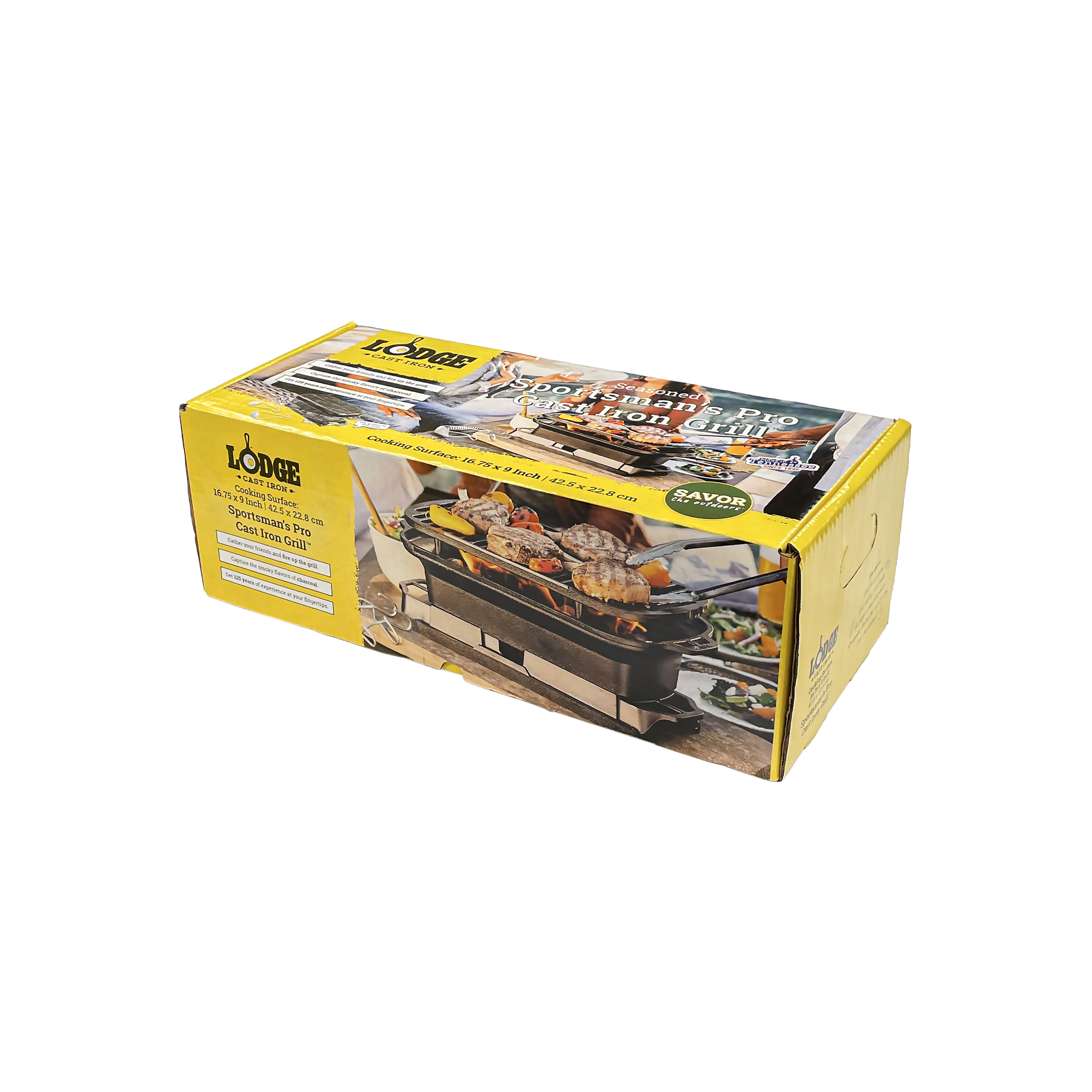 Lodge Cast Iron Sportsman's Pro Black Portable Charcoal Grill
