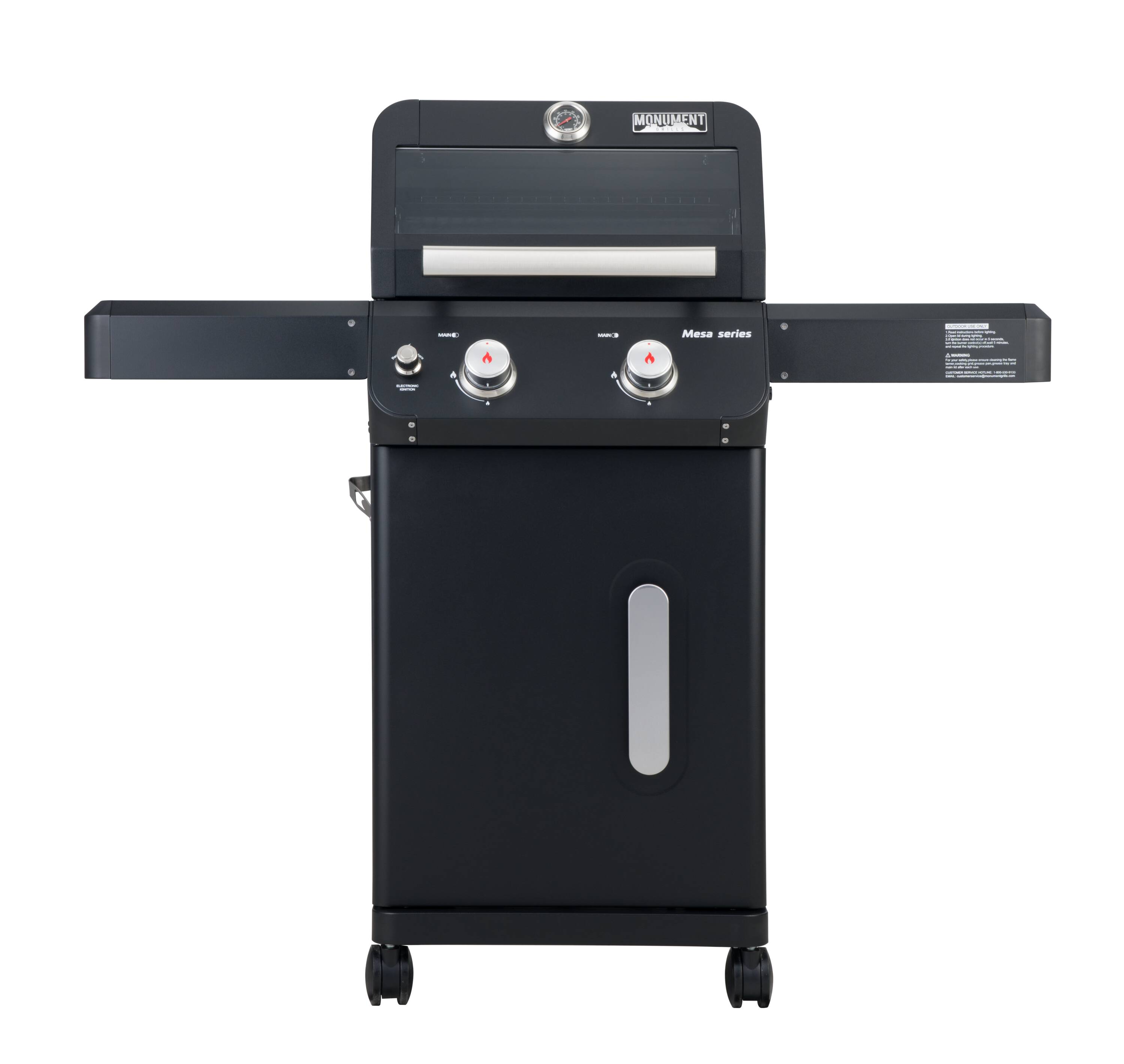 Monument Mesa 220 Matte Black 2 -Burner Liquid Propane Gas Grill