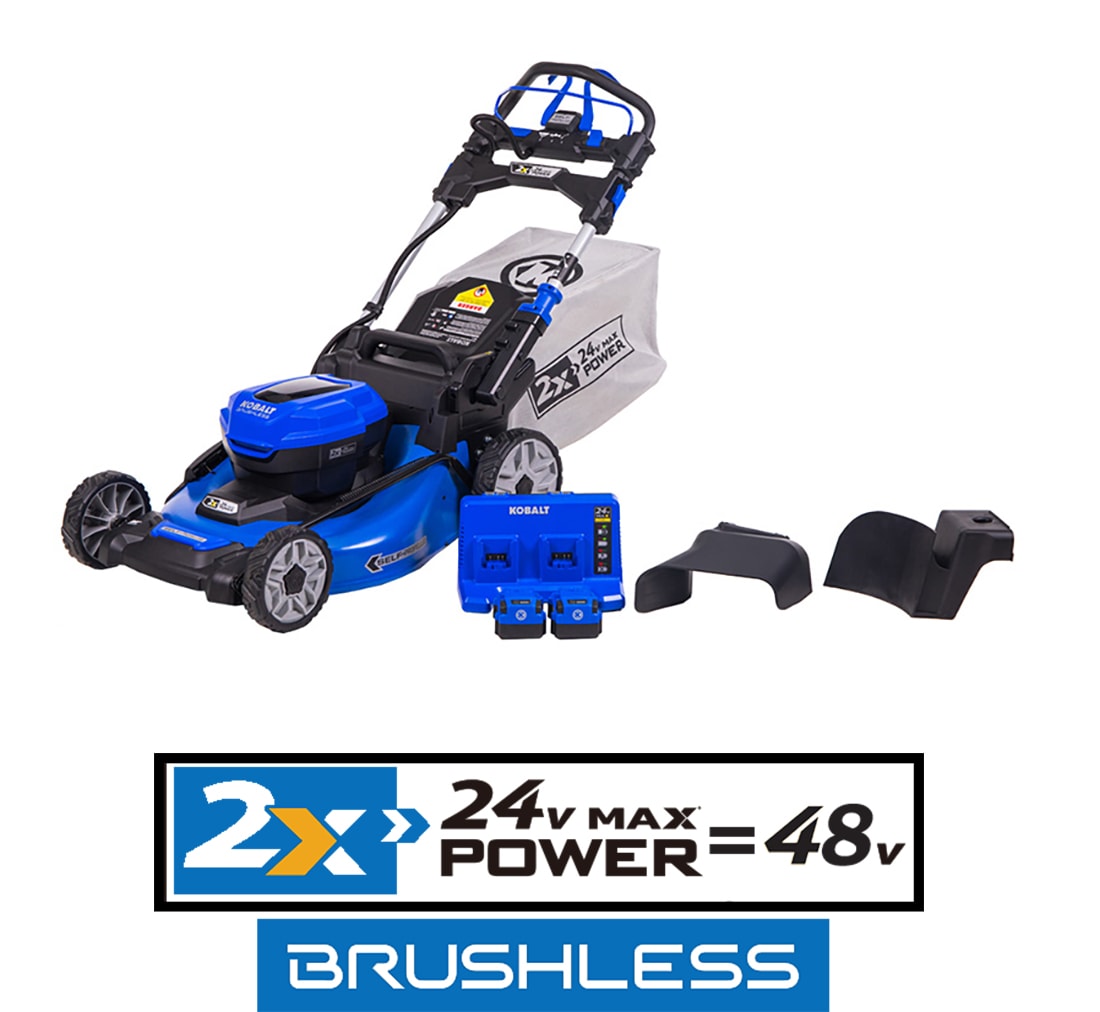Kobalt 48-volt, 20-in Cordless Self-propelled Lawn Mower with (2) 24-volt, 5 Ah Battery Included Batteries Included