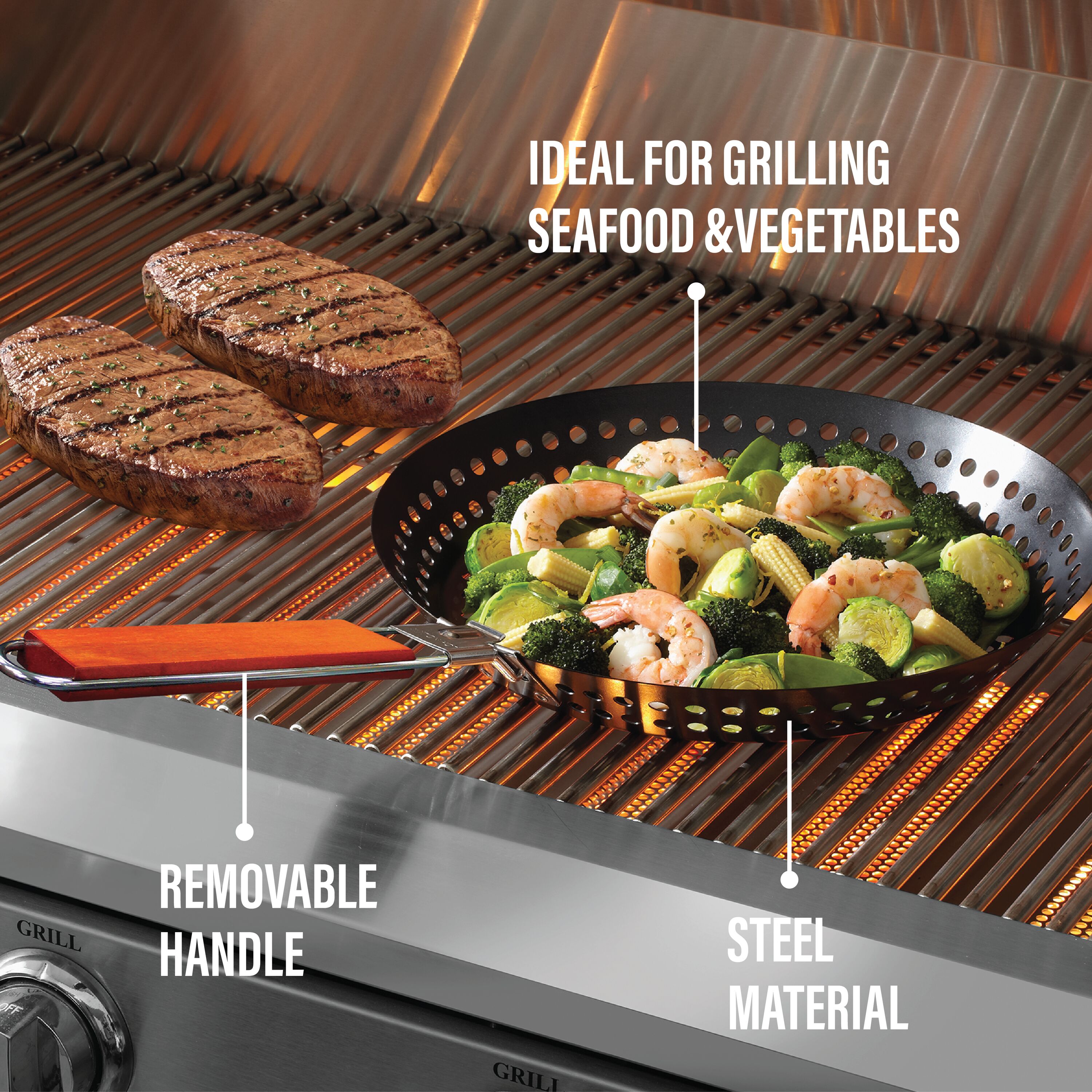 Master Forge Steel Non-Stick Grill pan