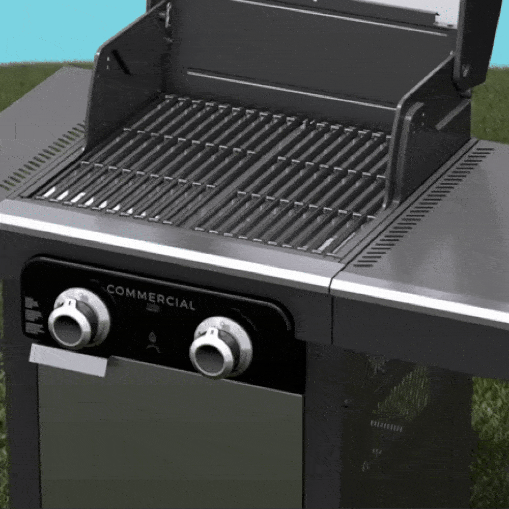 Charbroil Commercial Series Grill and Griddle Combo Stainless Steel 2 -Burner Infrared Liquid Propane and Natural Gas Grill