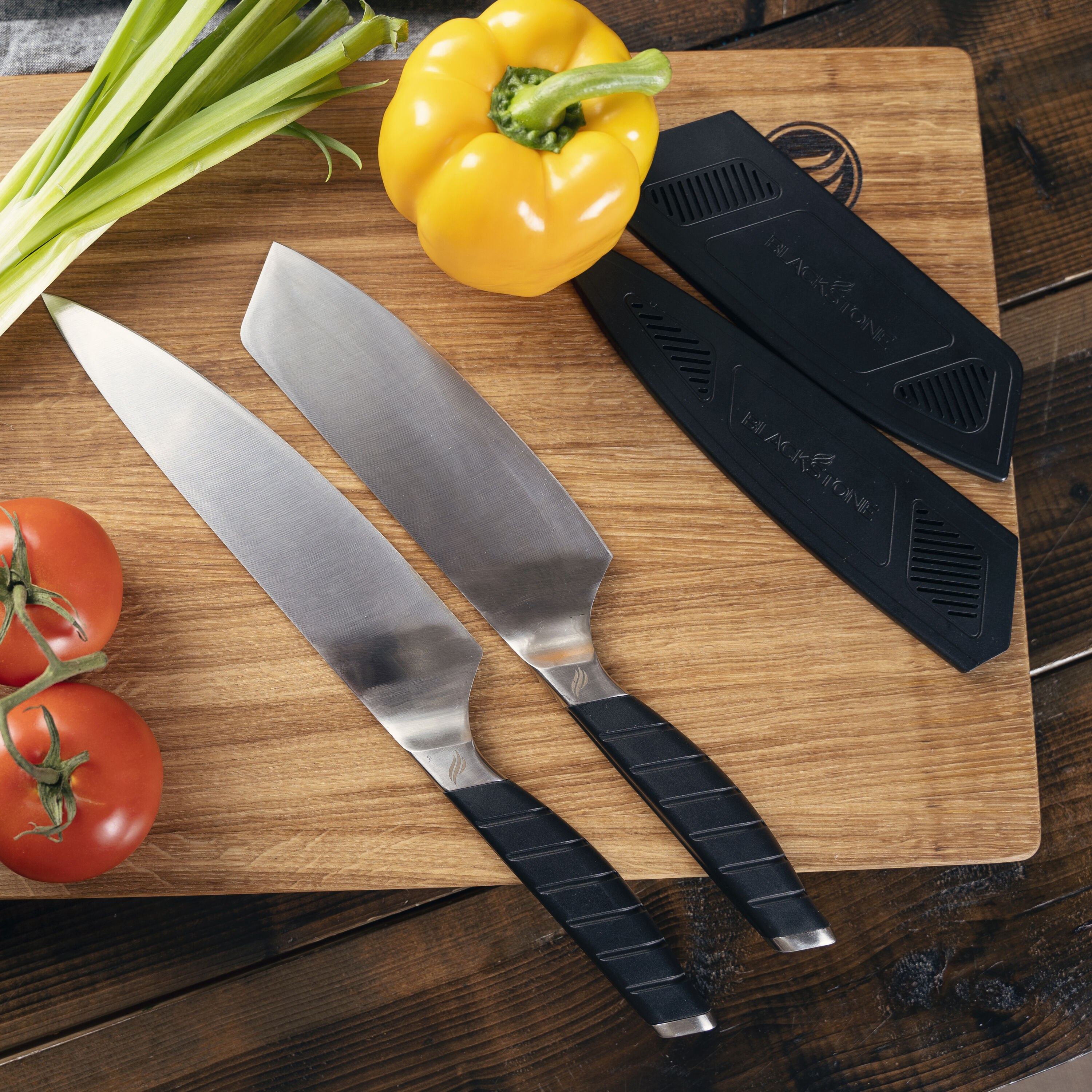 Blackstone Knives with Blade Covers 2 -Piece Stainless steel Tool set