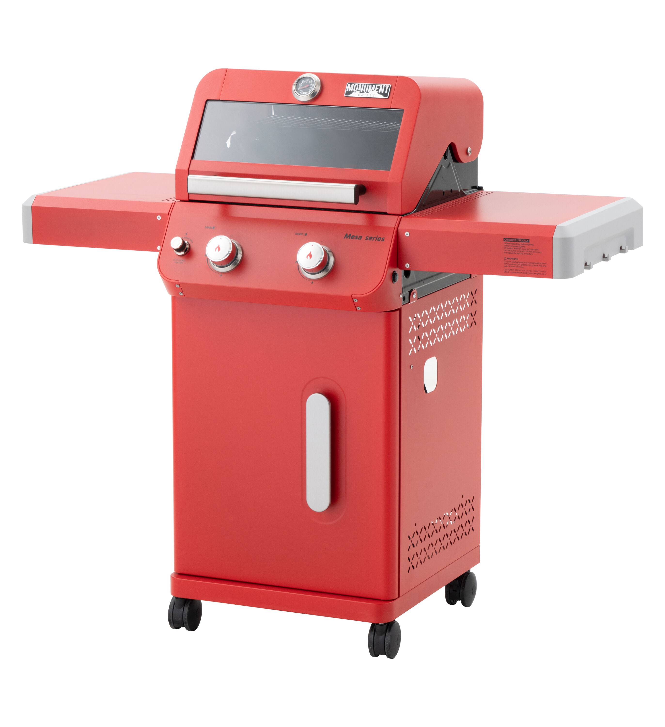 Monument Mesa 200R Red 2 -Burner Liquid Propane Gas Grill