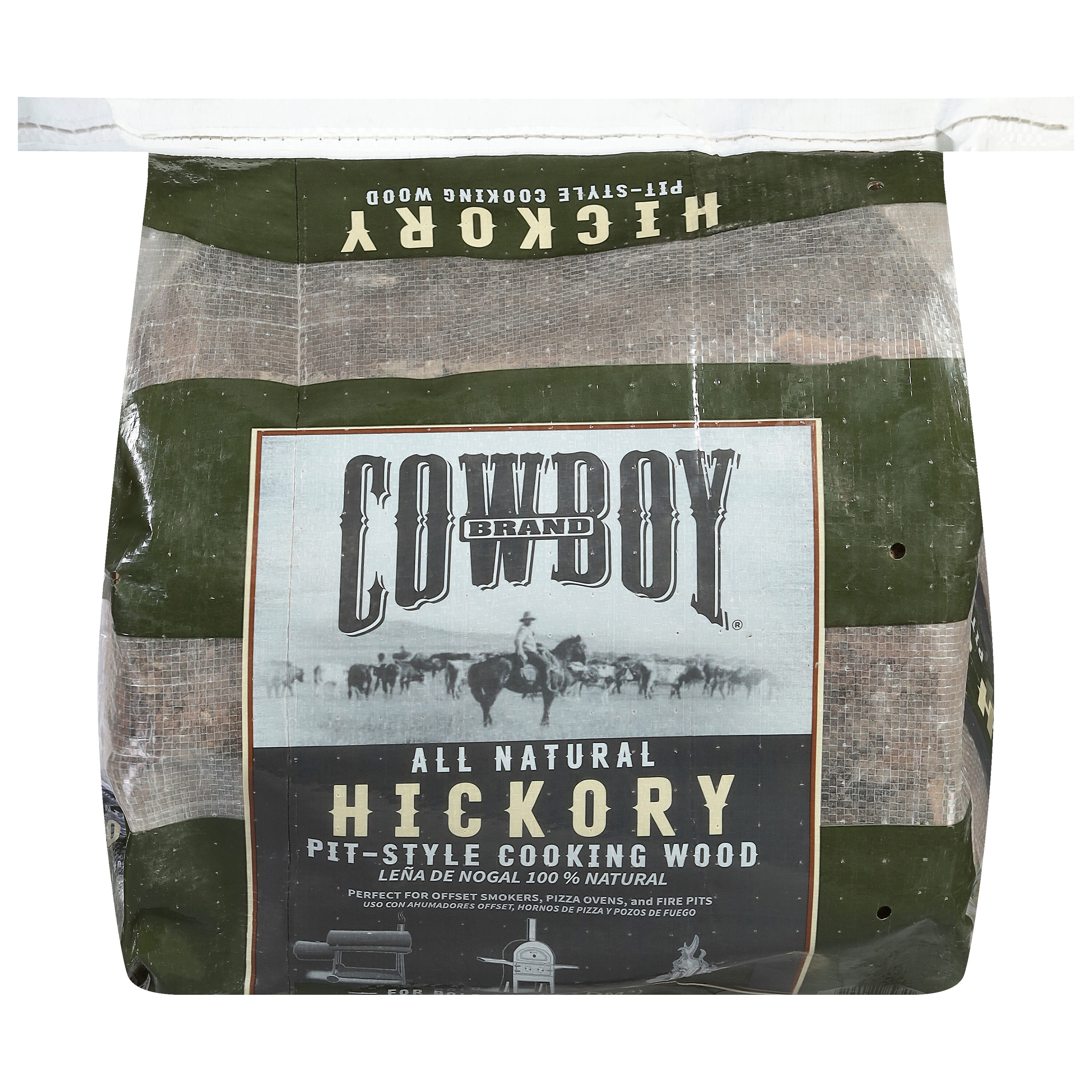 Cowboy Charcoal Hickory 0.65 Cubic feet Wood mini logs