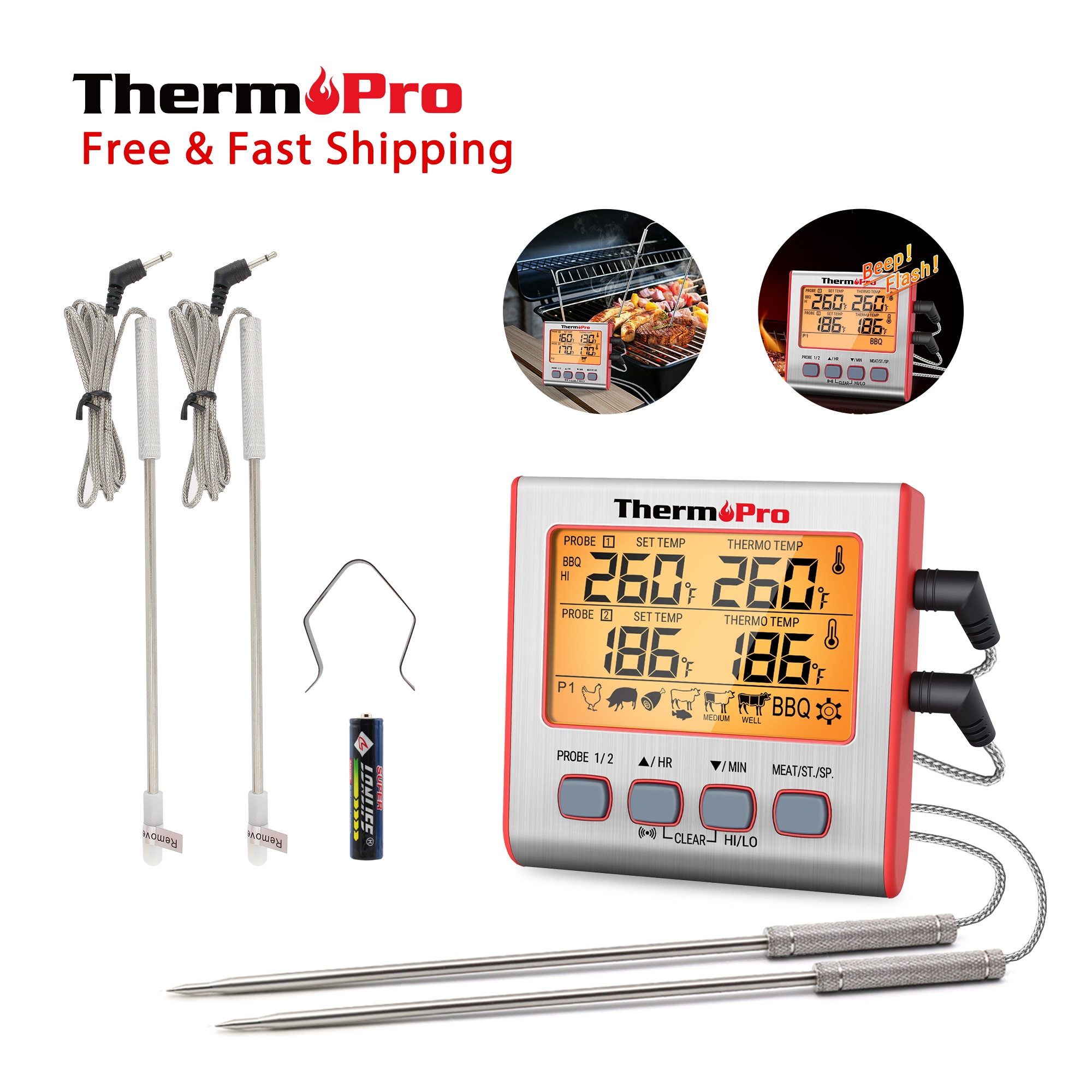 ThermoPro TP17W Digital Leave-in Meat Thermometer