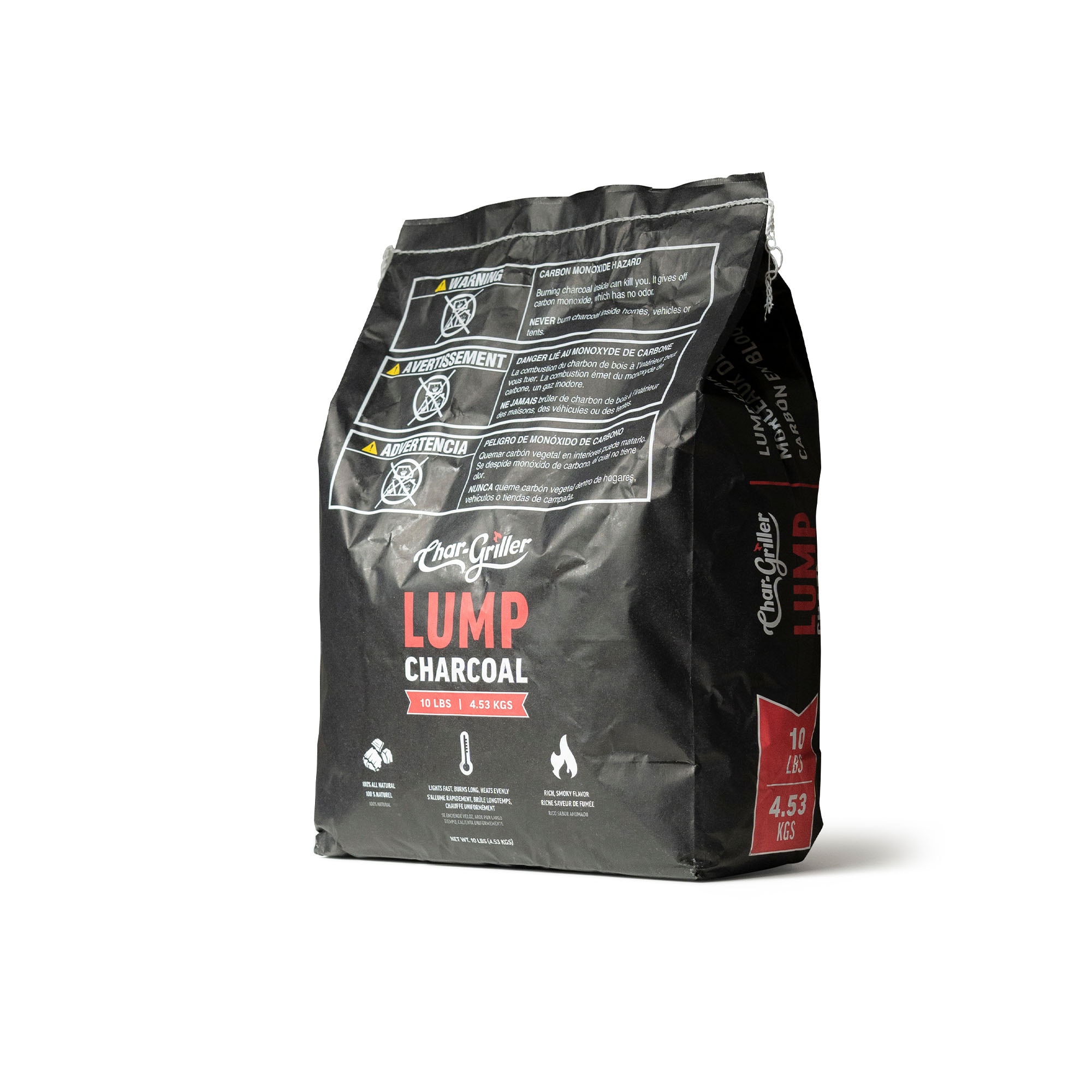 Char-Griller 10 Pound(s) Clean smoke infused Lump charcoal