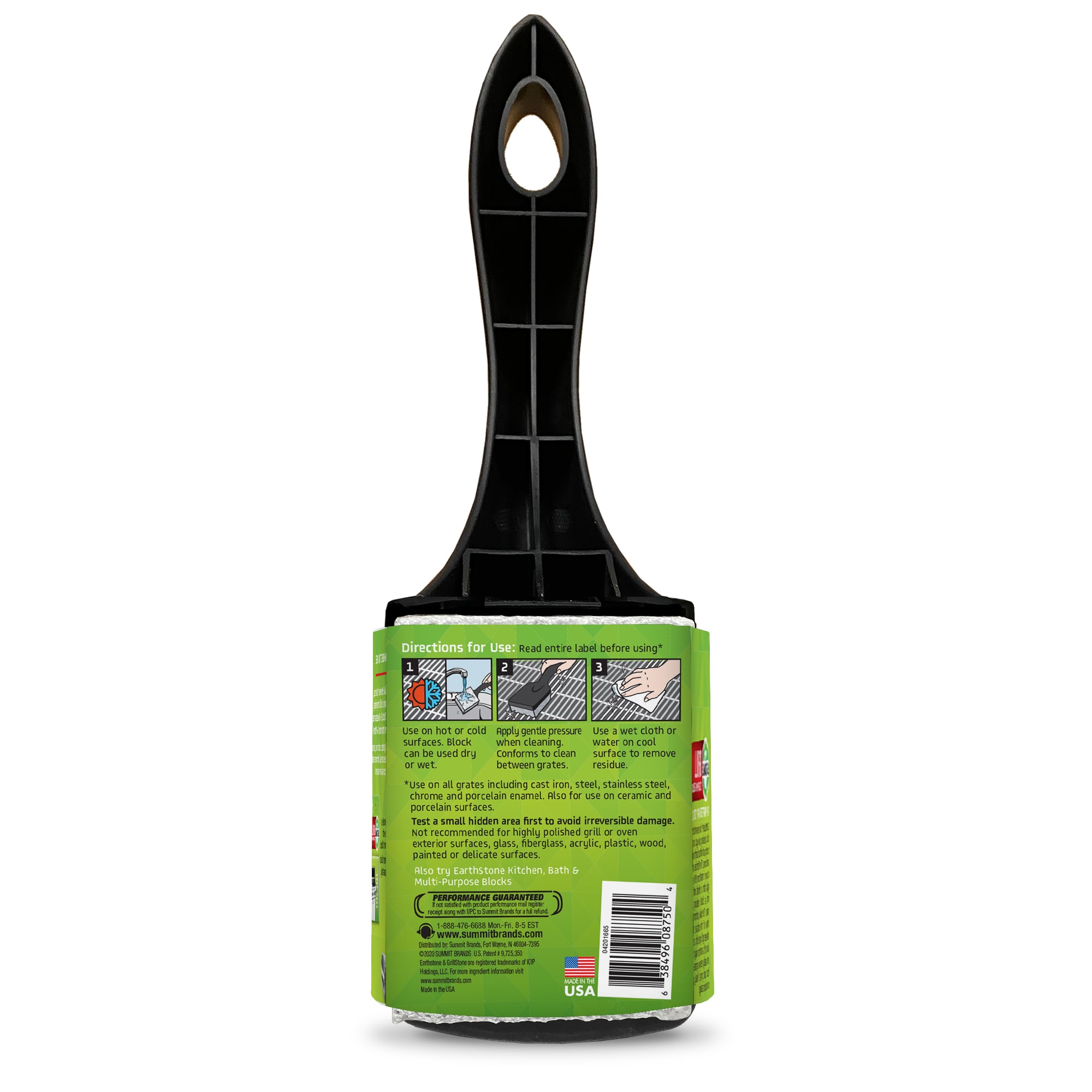 EarthStone Fiberglass Grill cleaning block with 10.5-in Plastic Handle